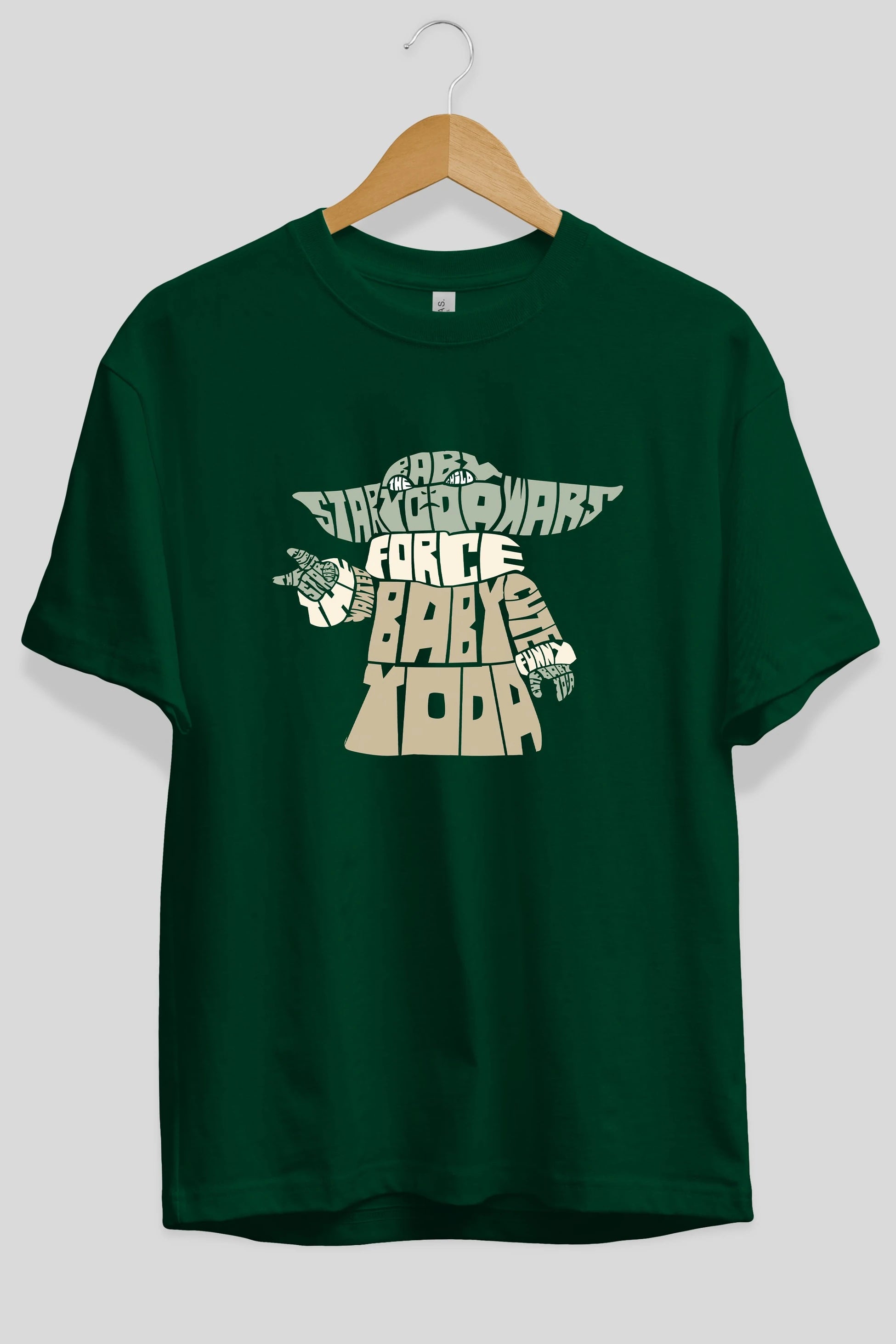 Baby Yoda Ön Baskılı Oversize t-shirt %100 pamuk Erkek Kadın Unisex