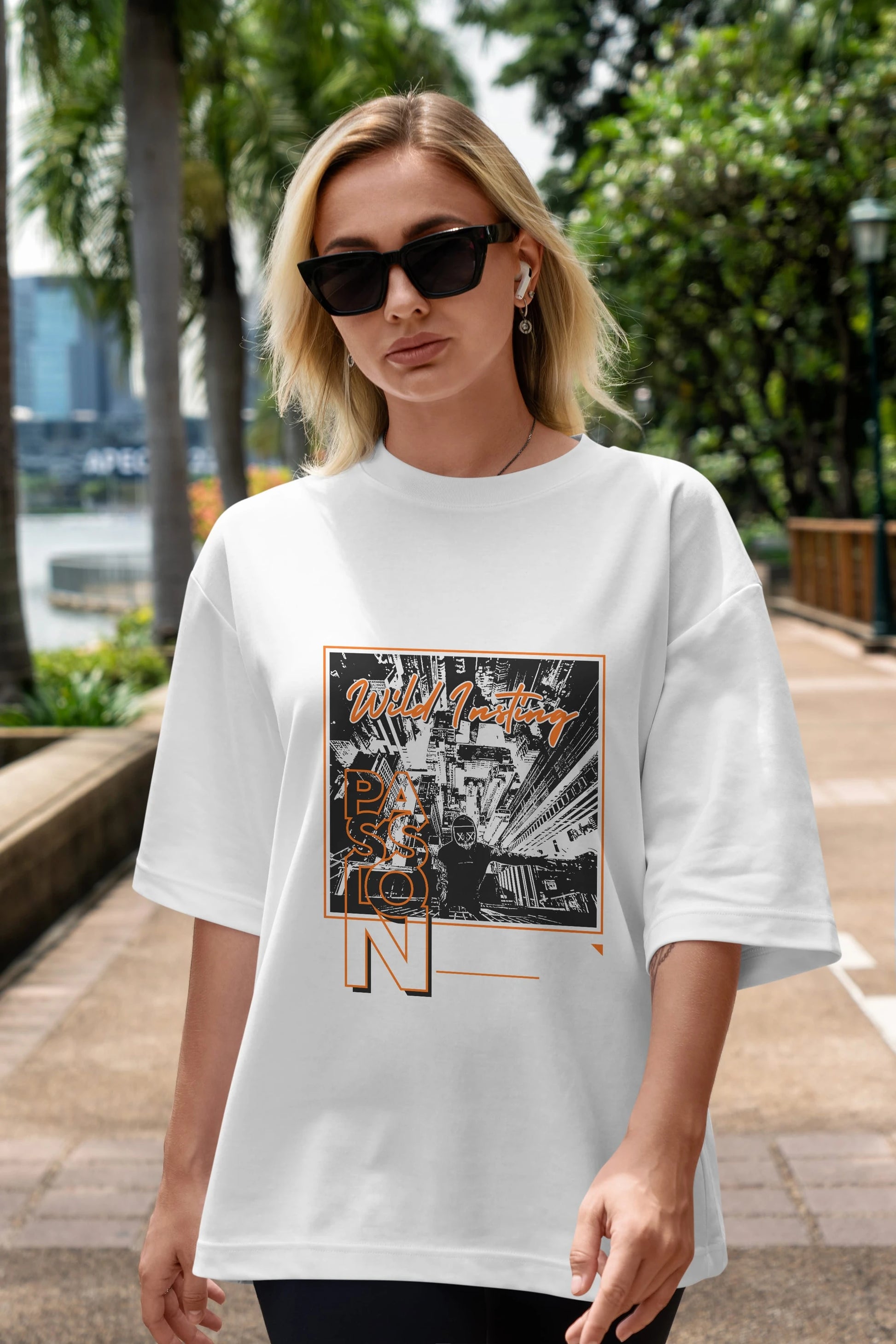 Wild Passion Ön Baskılı Oversize t-shirt Erkek Kadın Unisex