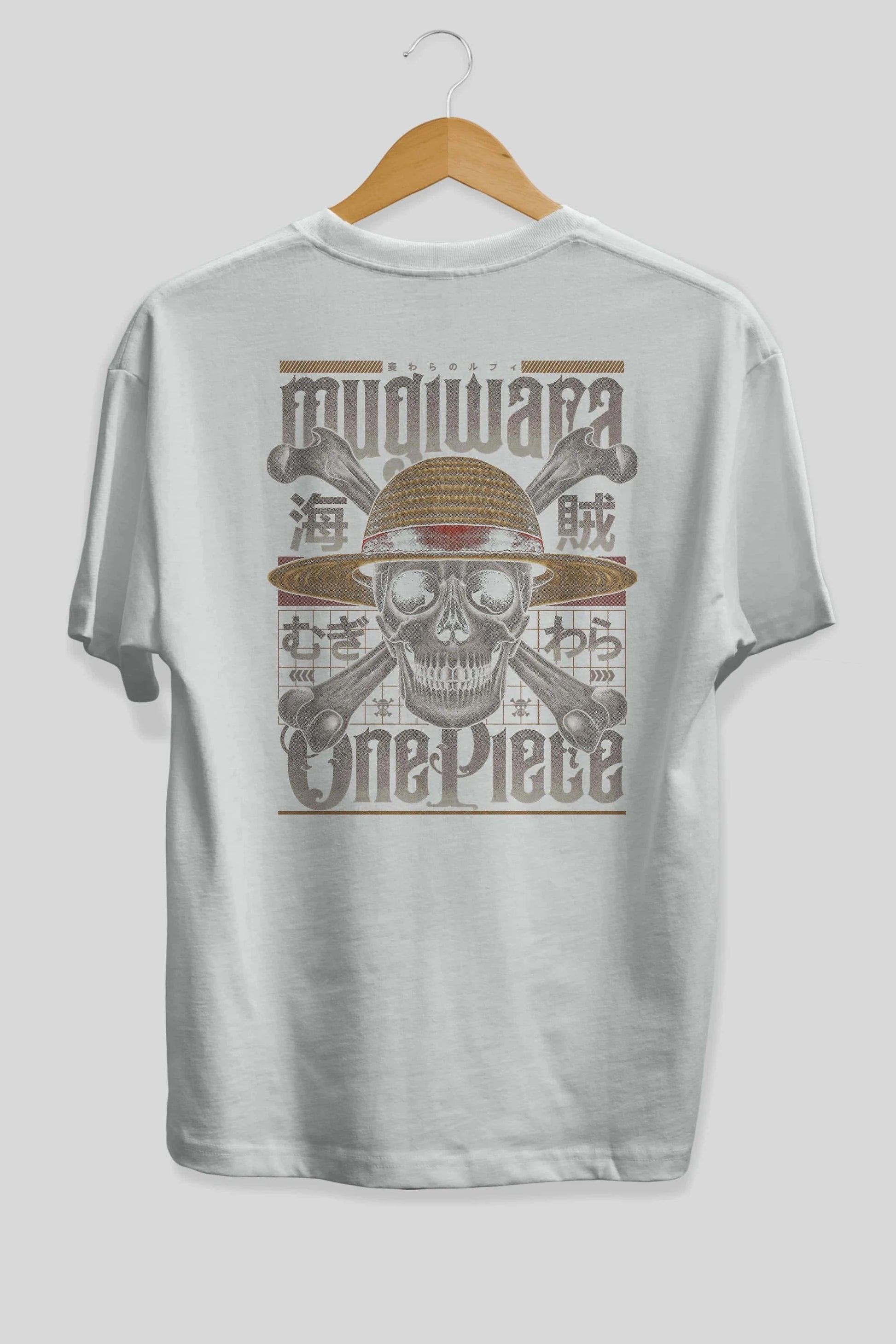 ONE PIECE (2) Anime Arka Baskılı Oversize t-shirt Erkek Kadın Unisex