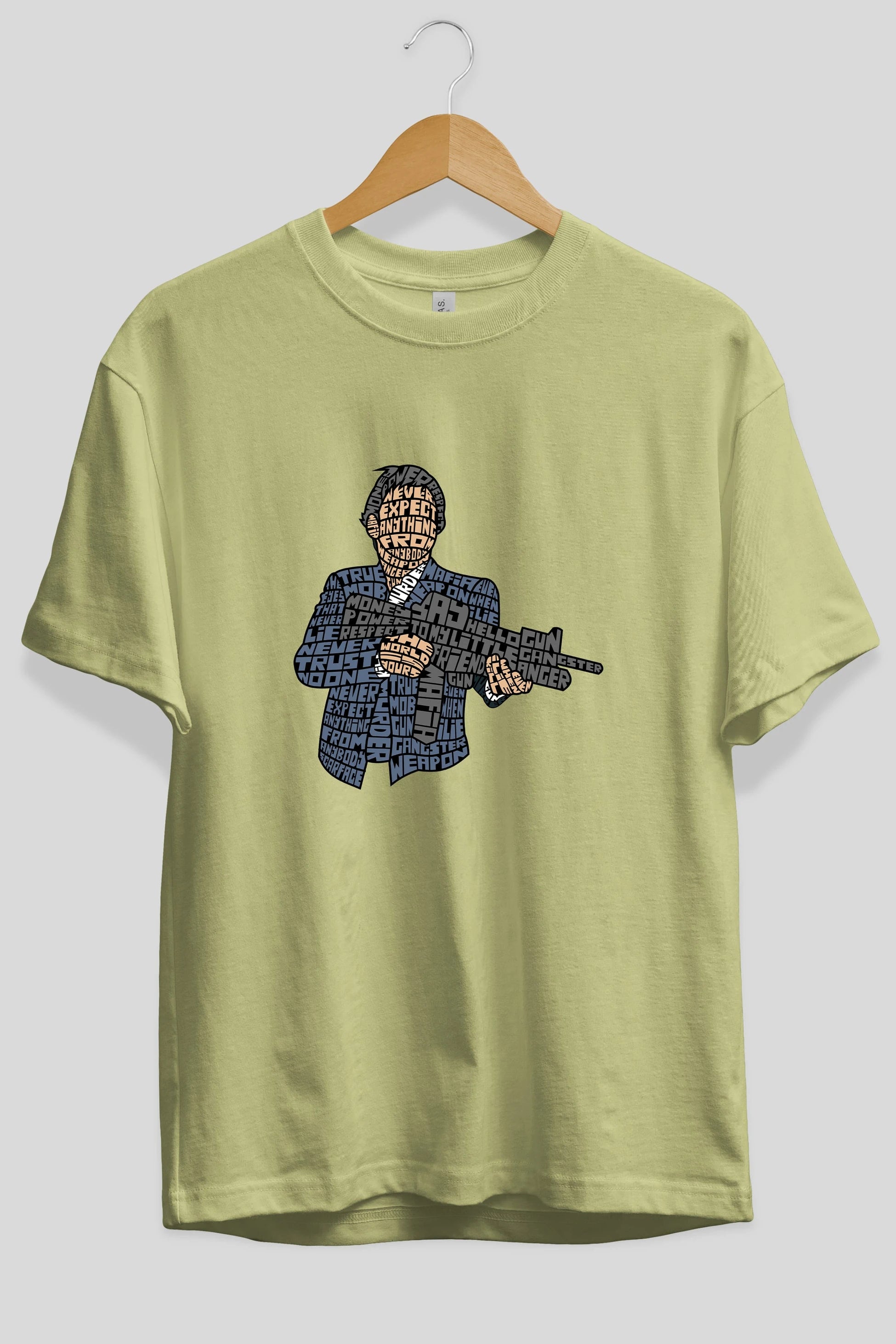 Mafia Ön Baskılı Oversize t-shirt %100 pamuk Erkek Kadın Unisex