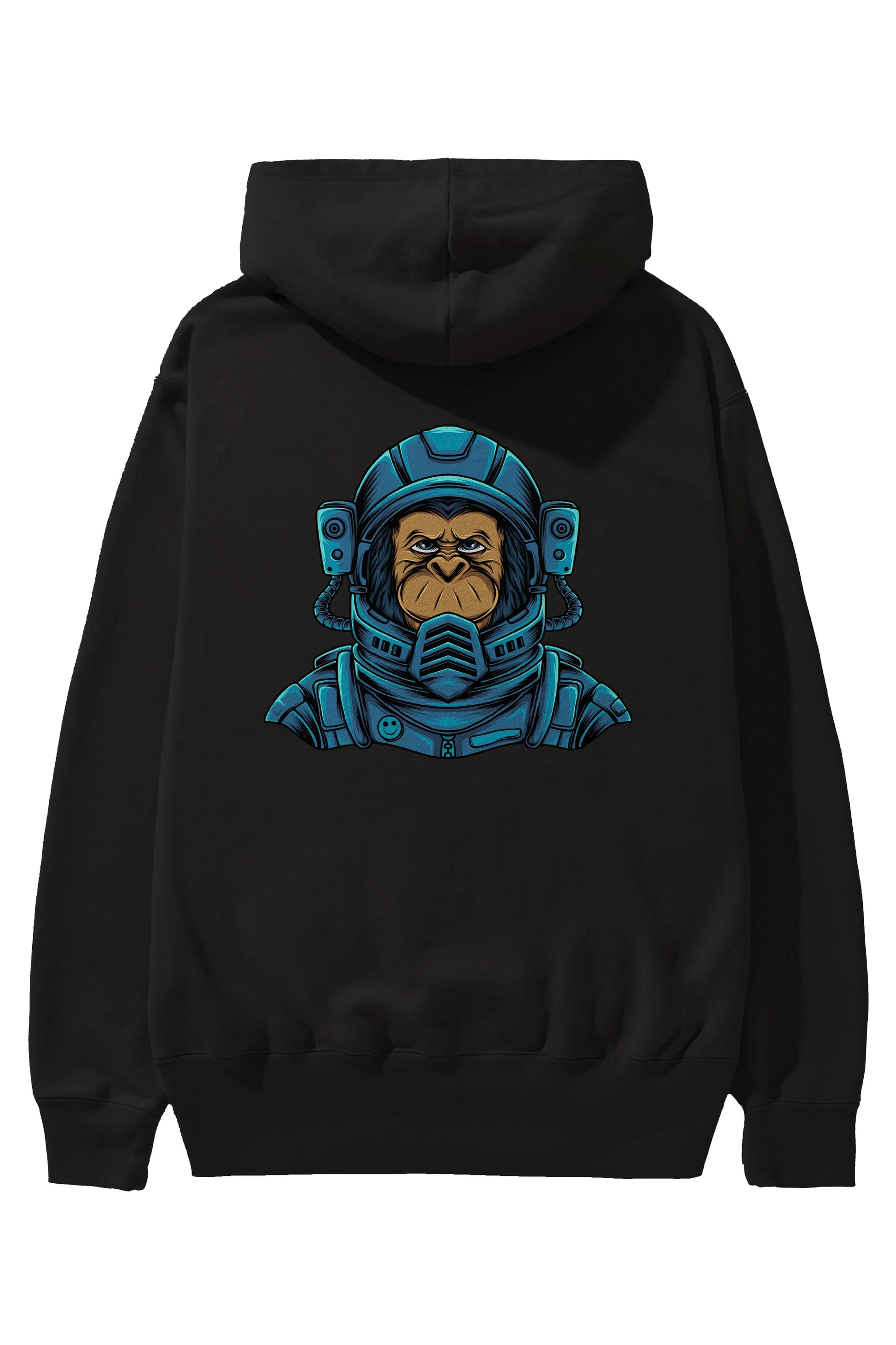 Astromonkey Arka Baskılı Hoodie Oversize Kapüşonlu Sweatshirt Erkek Kadın Unisex