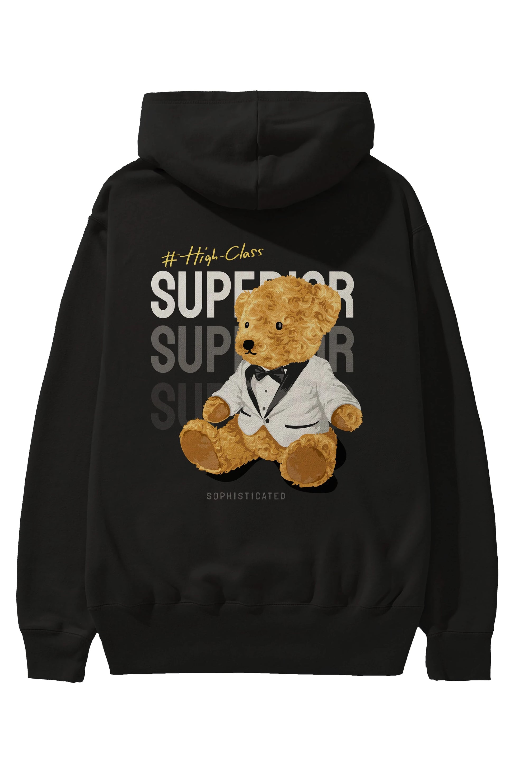 Teddy Bear Superior Arka Baskılı Hoodie Oversize Kapüşonlu Sweatshirt Erkek Kadın Unisex