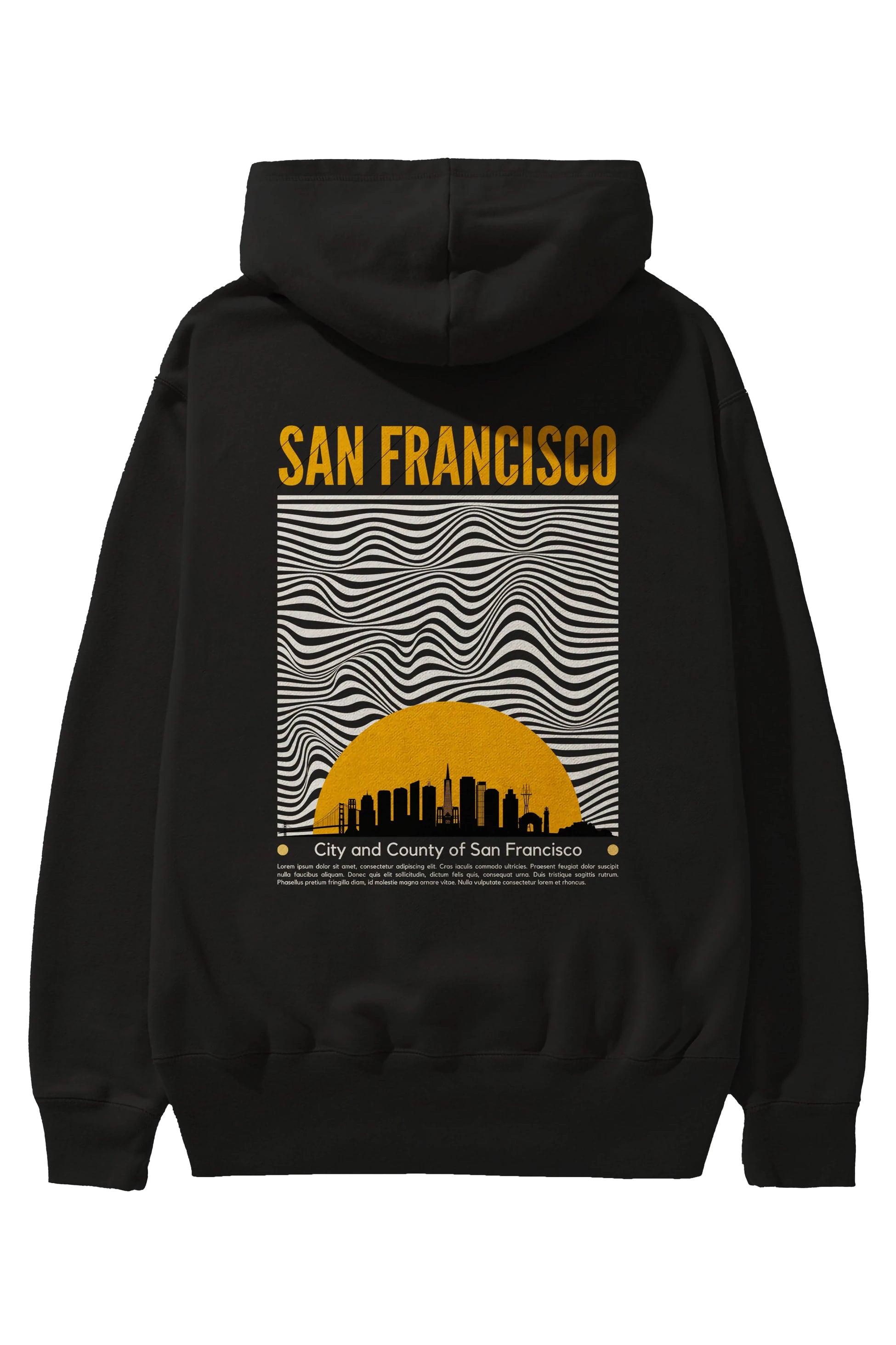 San Francisco Yazılı Arka Baskılı Oversize Hoodie Kapüşonlu Sweatshirt Erkek Kadın Unisex