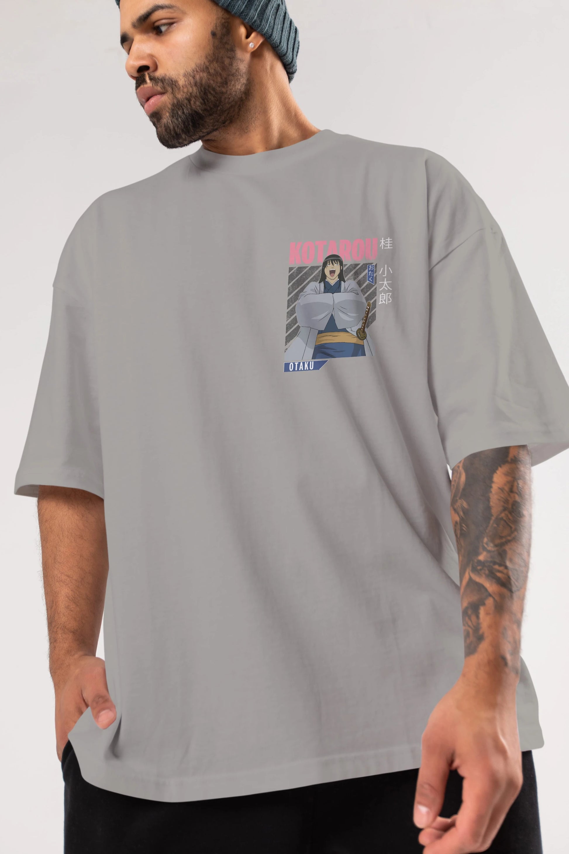 Kotarou Katsura GINTAMA 1 Ön Sol Baskılı Oversize t-shirt Erkek Kadın Unisex %100 Pamuk Bisiklet Yaka tişort