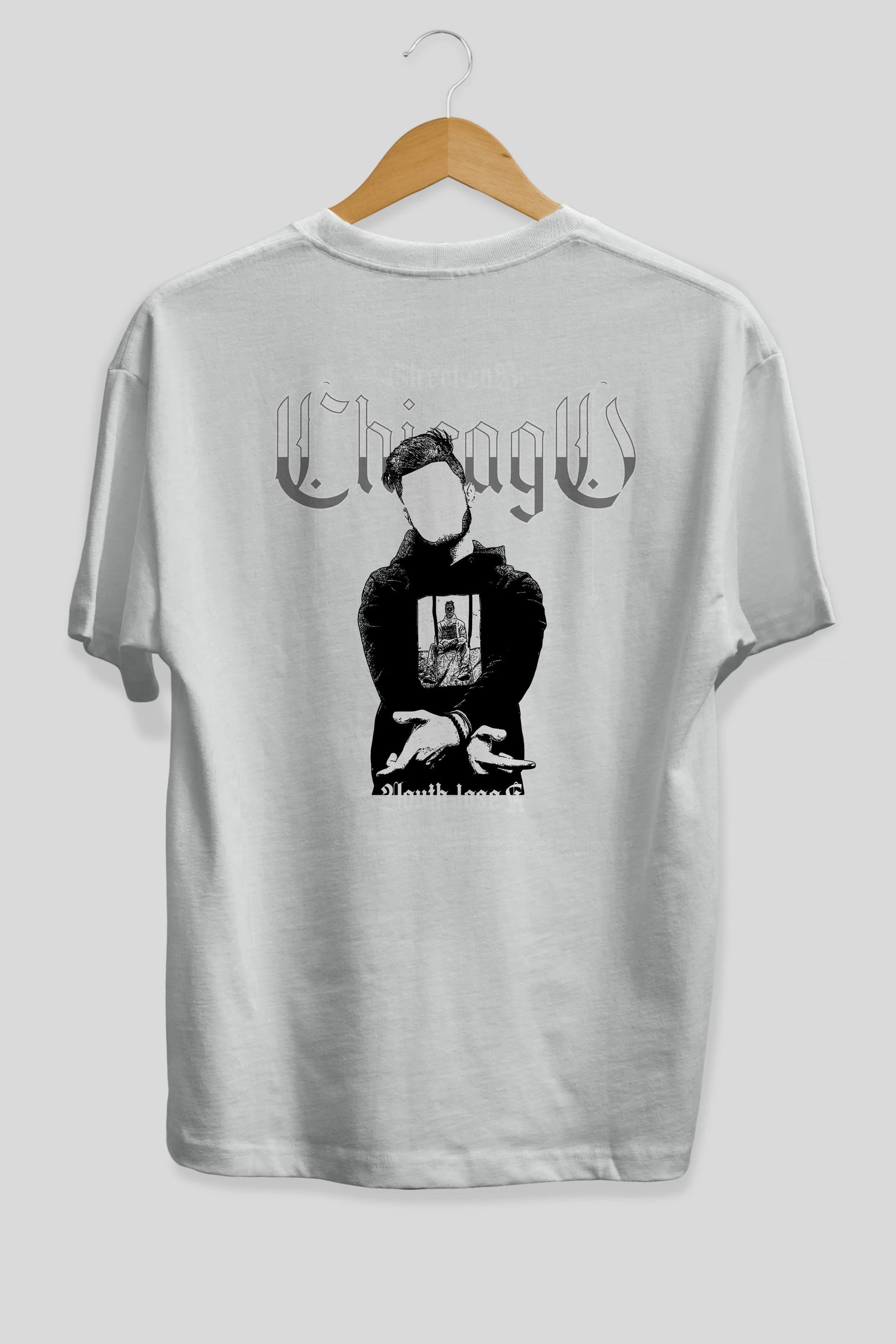 Chicago Street Club Arka Baskılı Oversize t-shirt Erkek Kadın Unisex