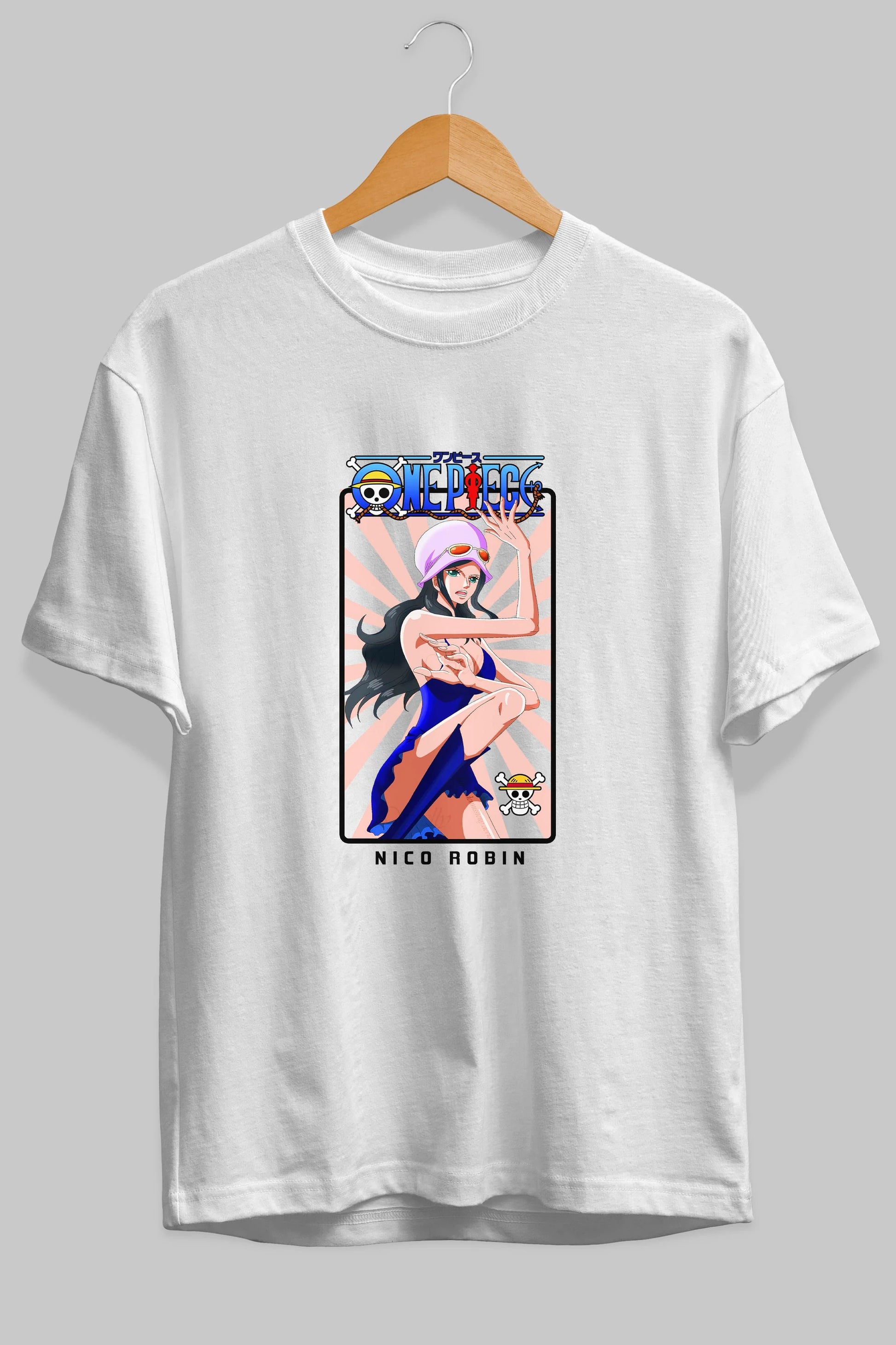 Nico Robin Anime Ön Baskılı Oversize t-shirt Erkek Kadın Unisex
