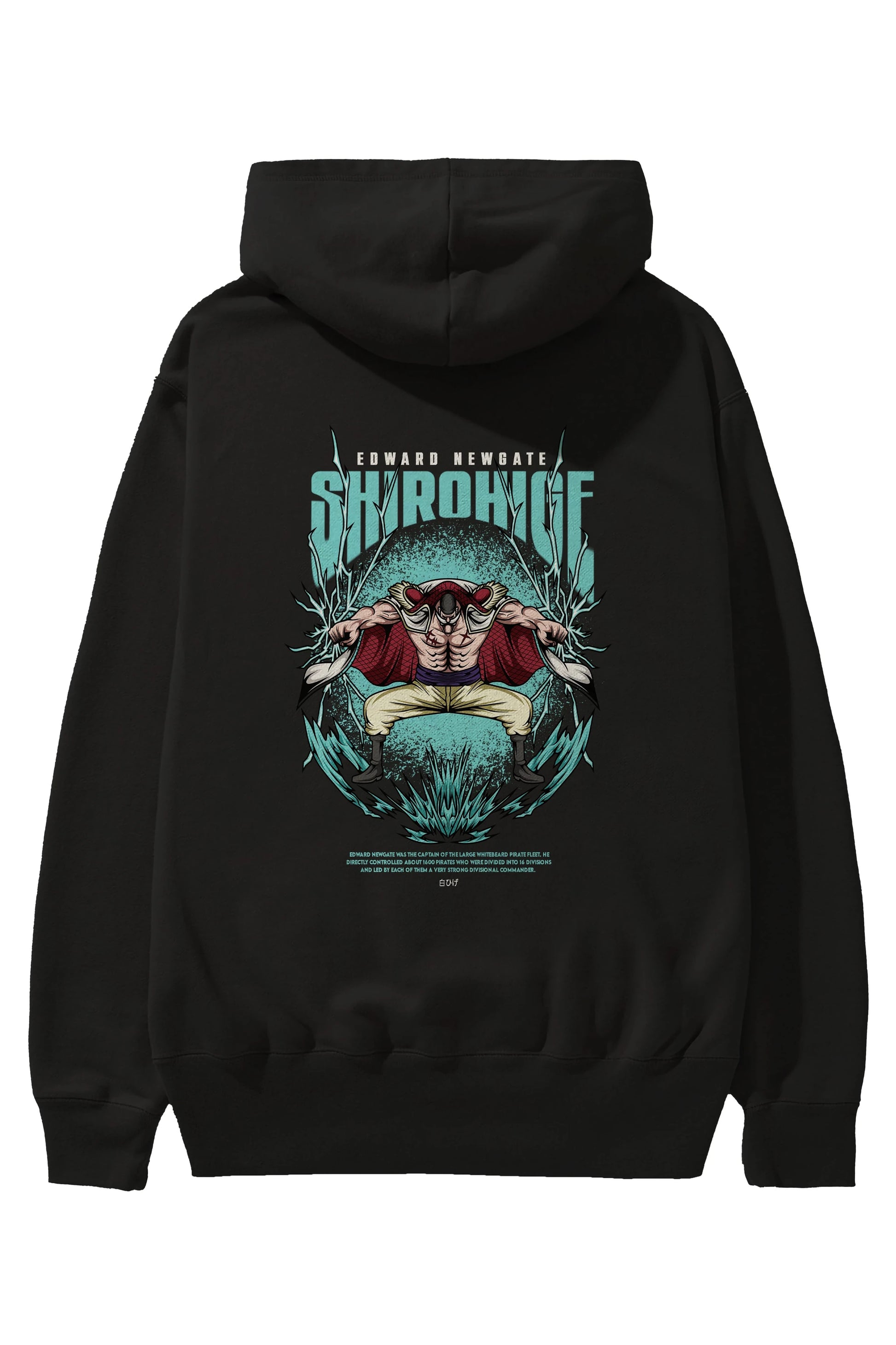 Shirohige Anime Arka Baskılı Hoodie Oversize Kapüşonlu Sweatshirt Erkek Kadın Unisex