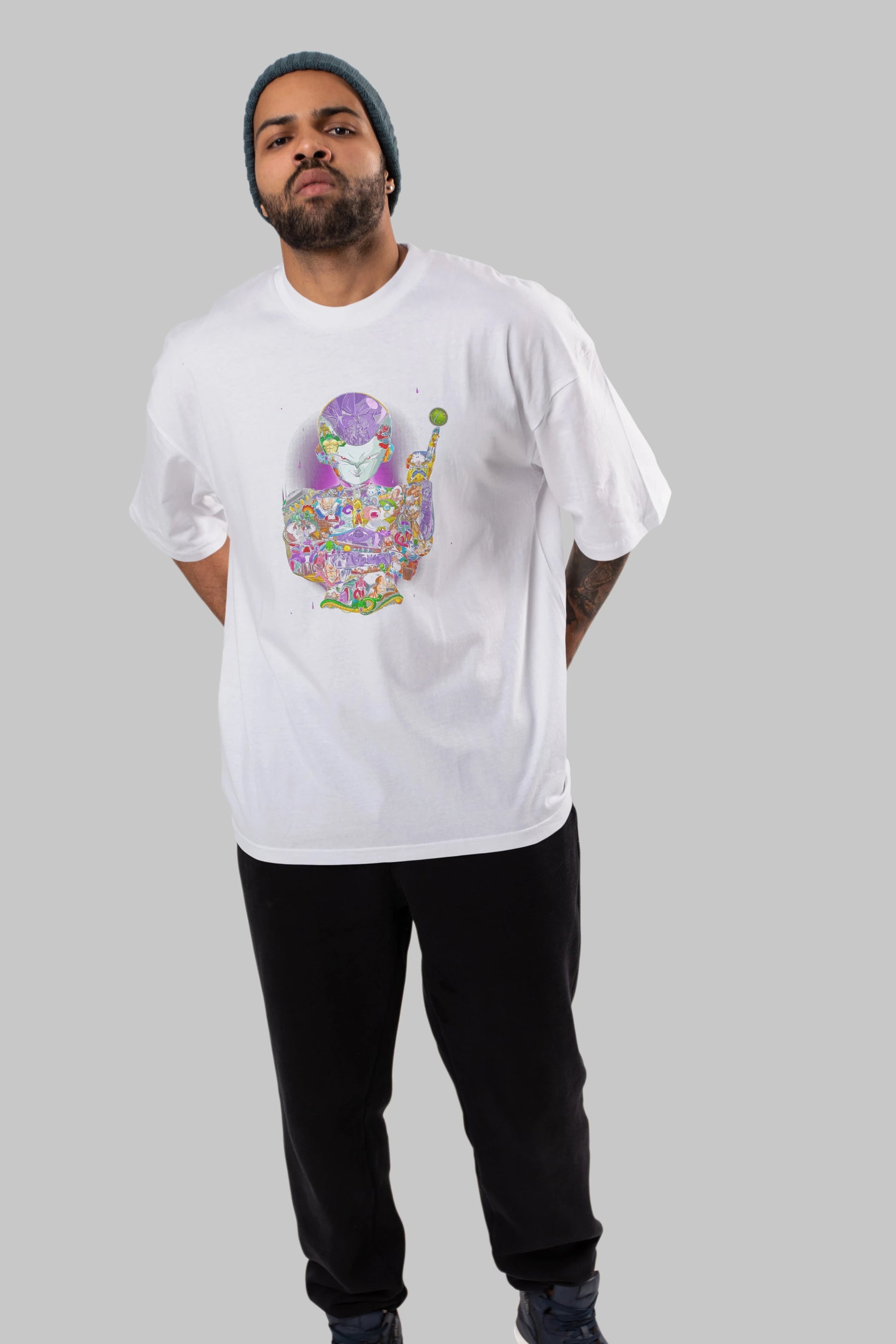 DRAGON BALL ART (4) Anime Ön Baskılı Oversize t-shirt %100 pamuk Erkek Kadın Unisex
