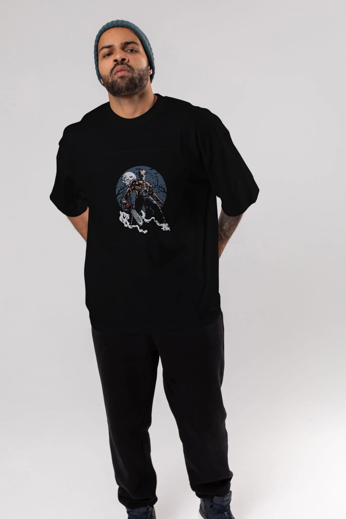 Evil Killer Ön Baskılı Oversize t-shirt Erkek Kadın Unisex %100 Pamuk tişort