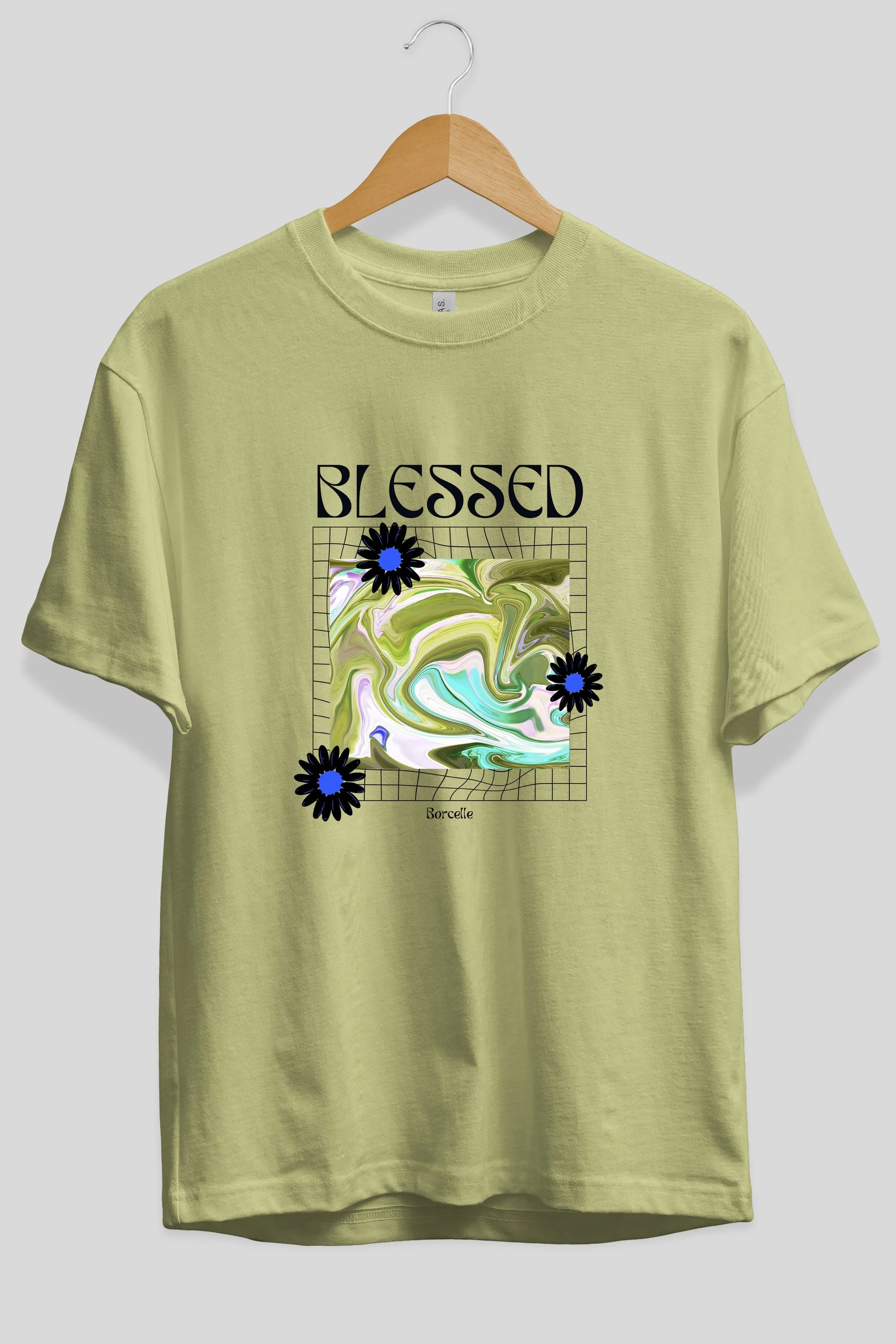 Blessed Ön Baskılı Oversize t-shirt Erkek Kadın Unisex