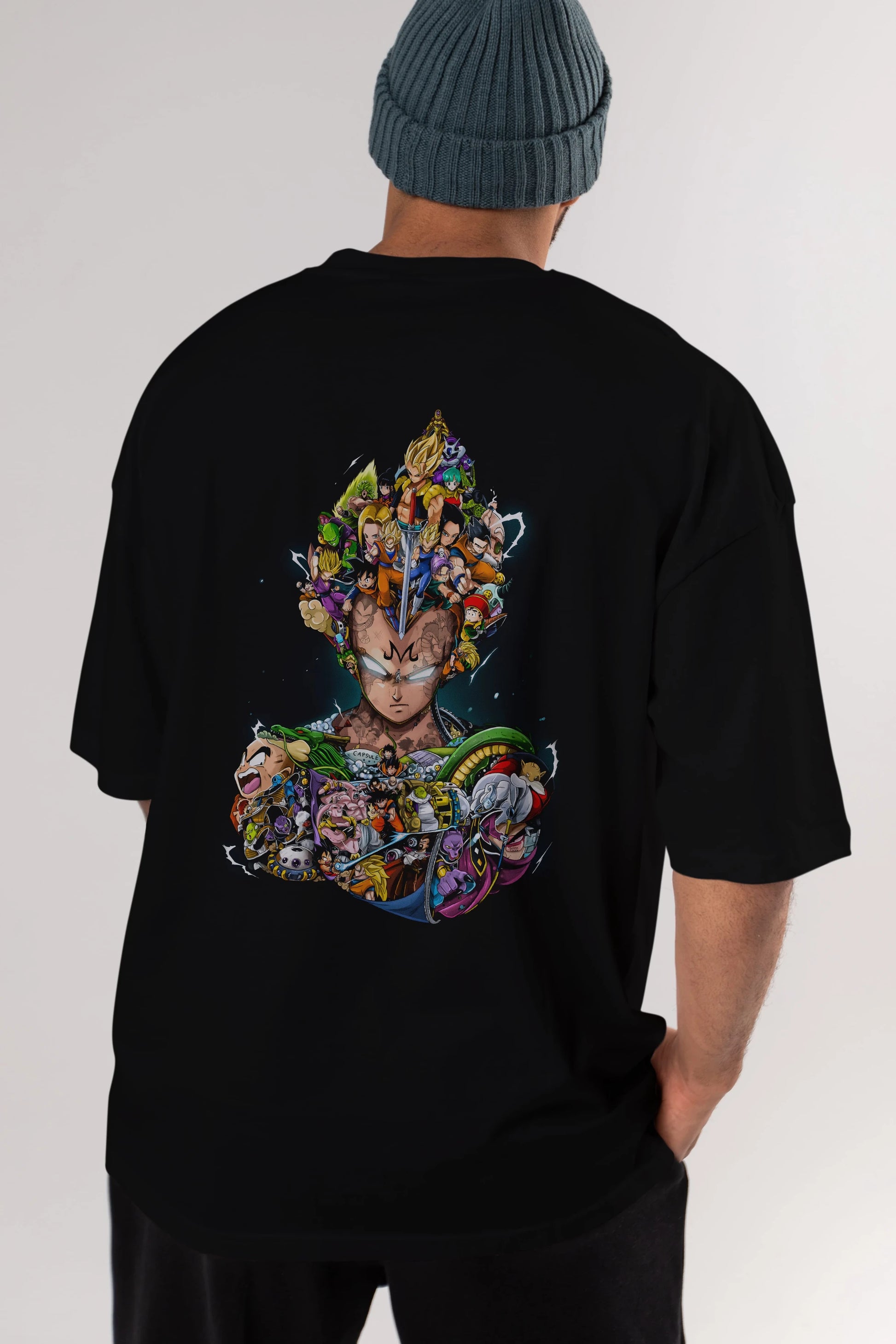 DRAGON BALL ART (3) Anime Arka Baskılı Oversize t-shirt Erkek Kadın Unisex