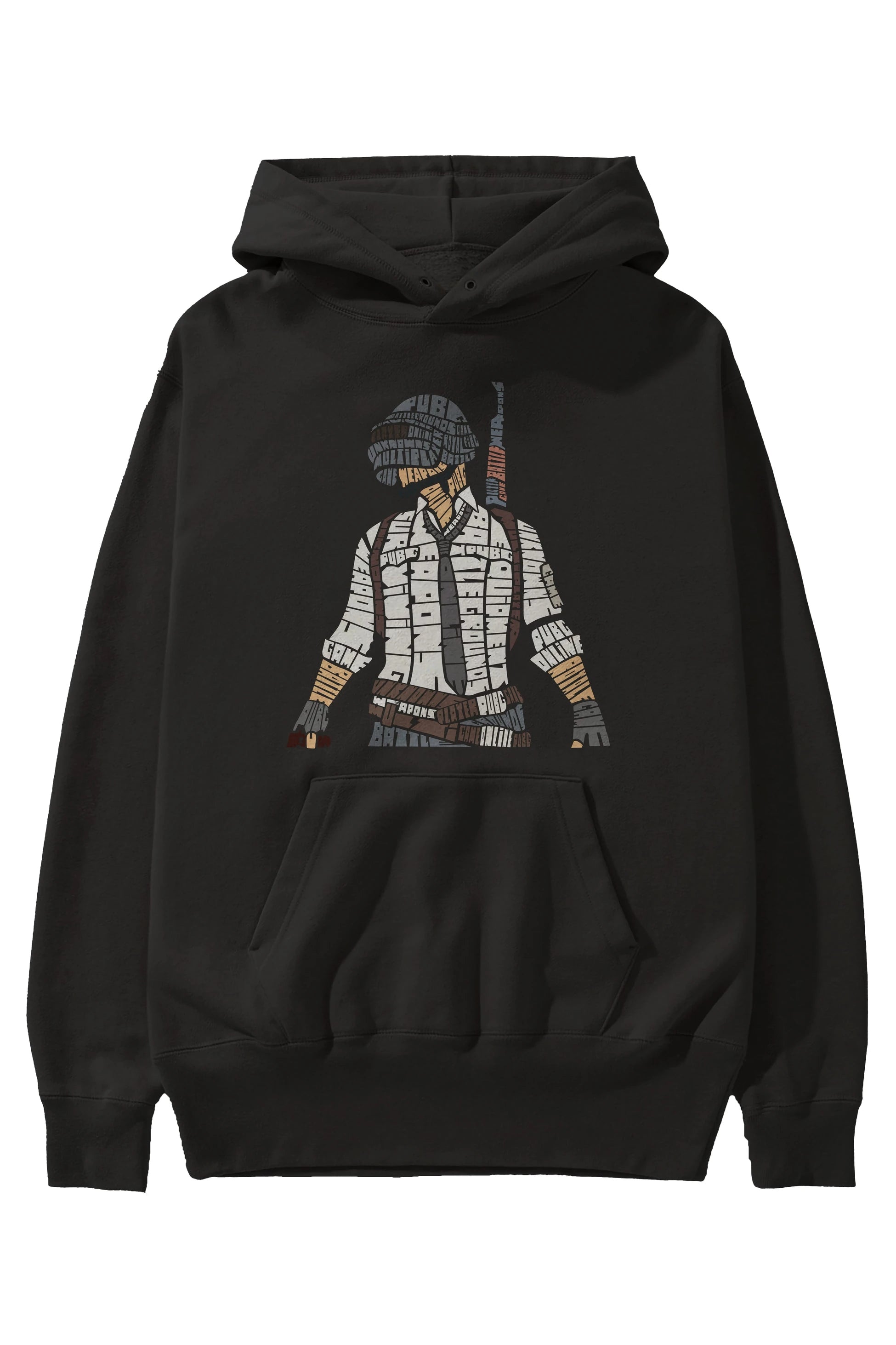 Pubg Ön Baskılı Hoodie Oversize Kapüşonlu Sweatshirt Erkek Kadın Unisex