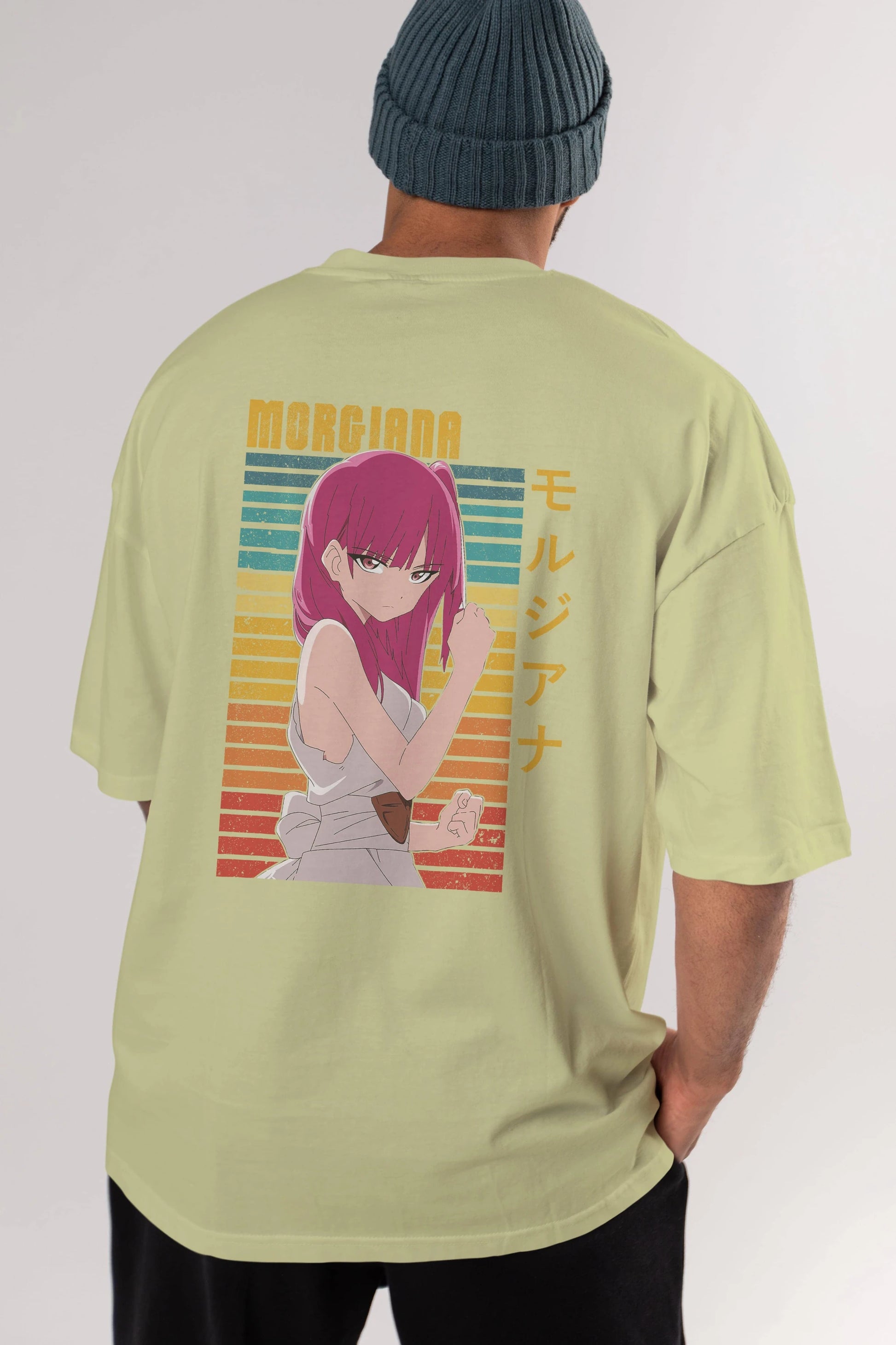 Morgiana 3 Anime Arka Baskılı Oversize t-shirt Erkek Kadın Unisex