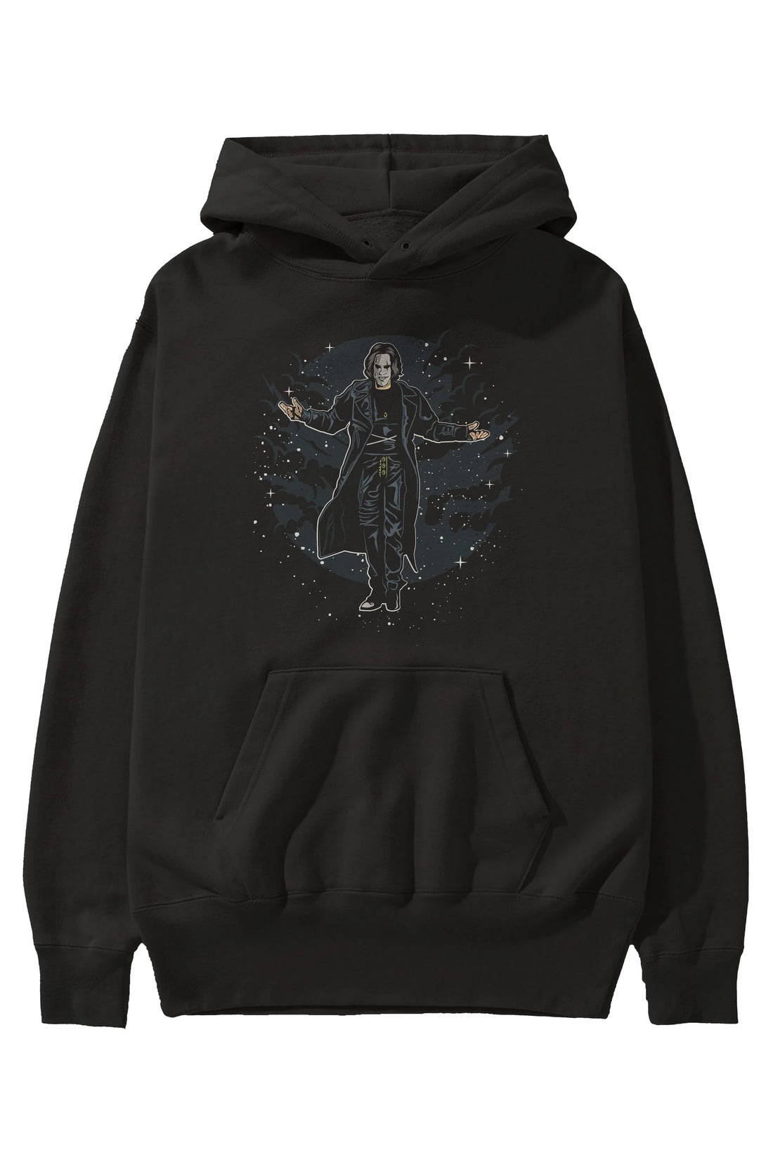The Crow Ön Baskılı Hoodie Oversize Kapüşonlu Sweatshirt Erkek Kadın Unisex