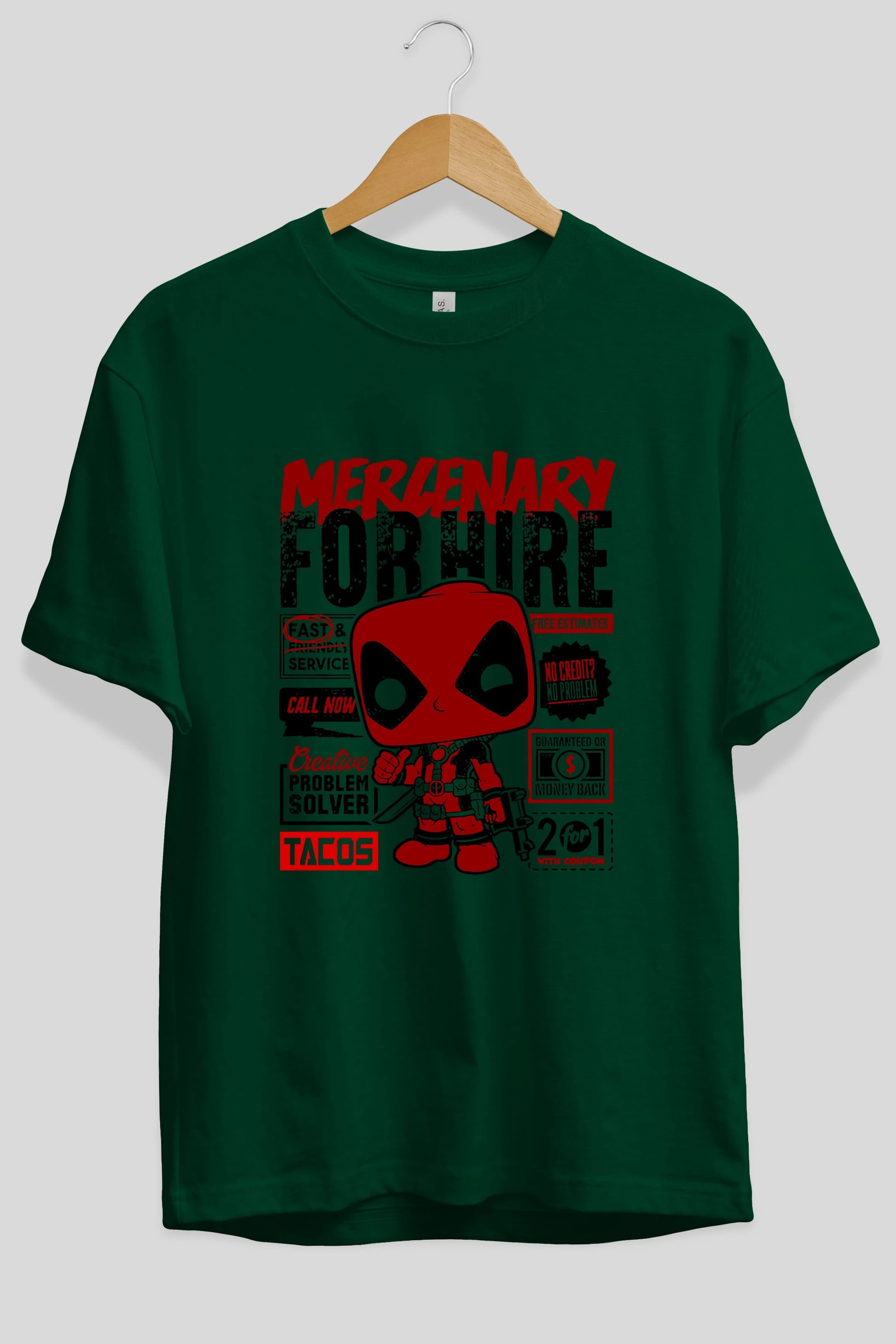 Deadpool (18) Ön Baskılı Oversize t-shirt Erkek Kadın Unisex %100 Pamuk Bisiklet Yaka tişort