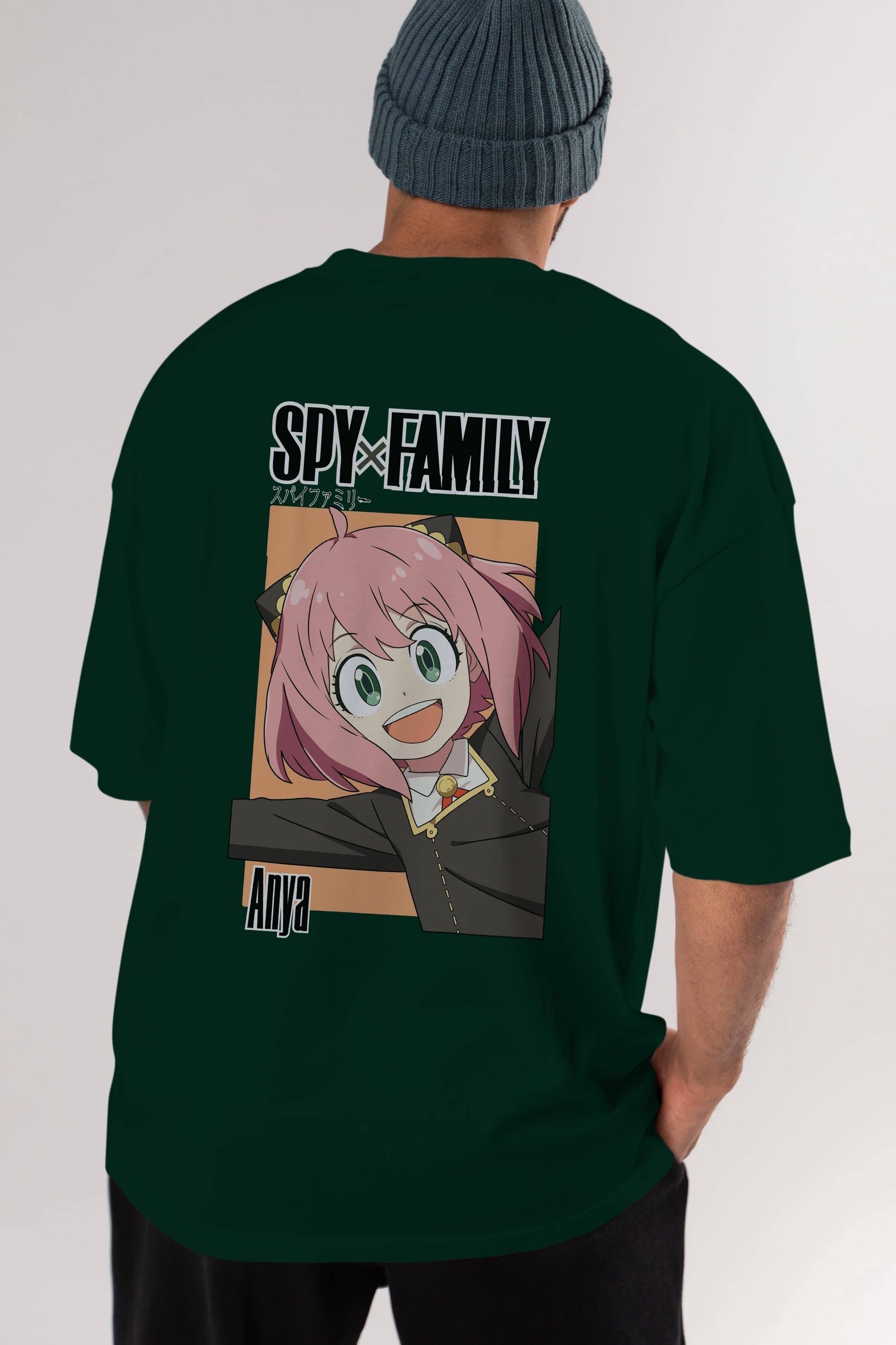 SPY X FAMILY Anya Anime Arka Baskılı Oversize t-shirt Erkek Kadın Unisex