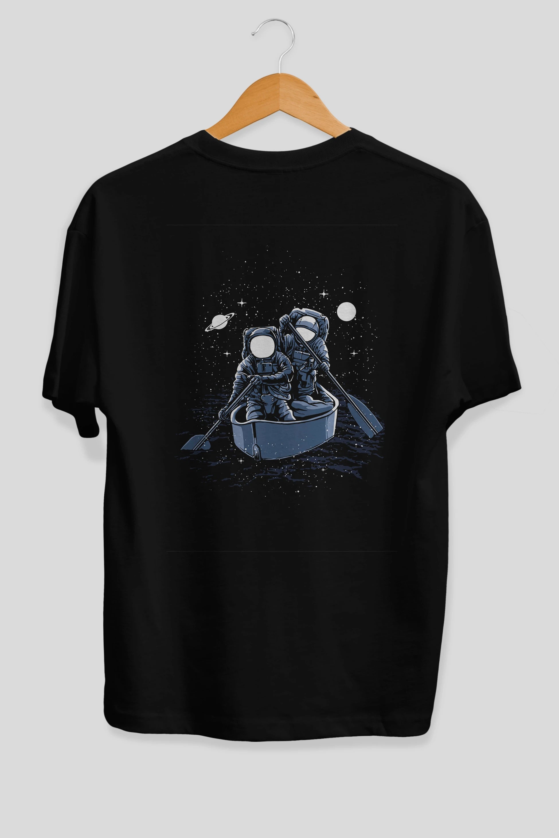 Across The Galaxy Arka Baskılı Oversize t-shirt Erkek Kadın Unisex %100 Pamuk