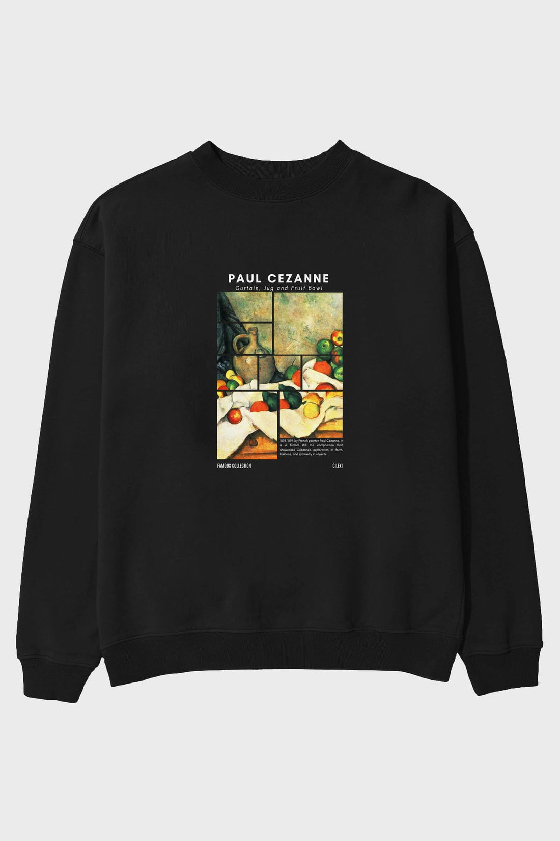 Paul Cezanne Curtain ön Baskılı Oversize Sweatshirt Erkek Kadın Unisex