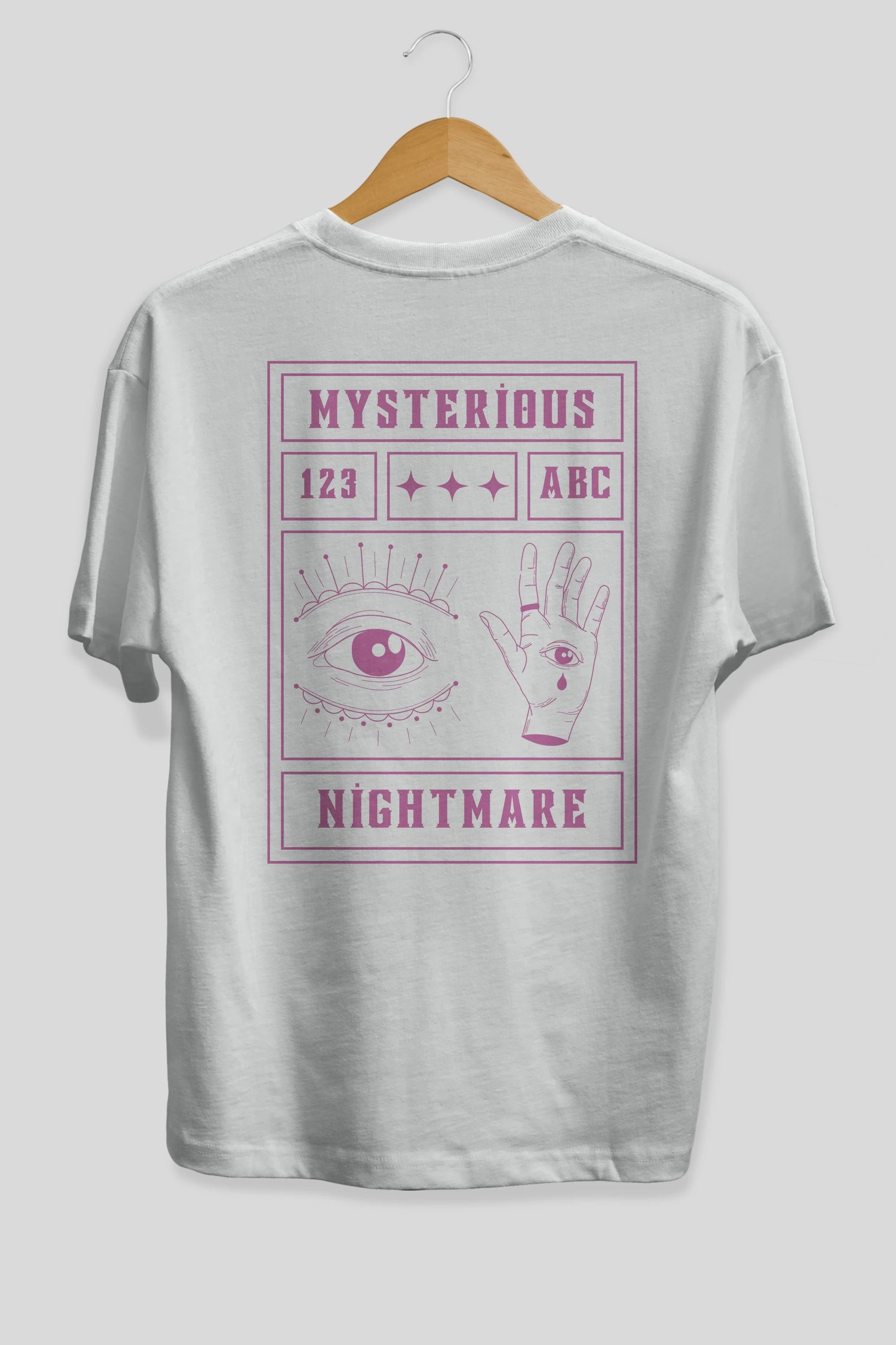 Mysterious Nightmare Arka Baskılı Oversize t-shirt Erkek Kadın Unisex