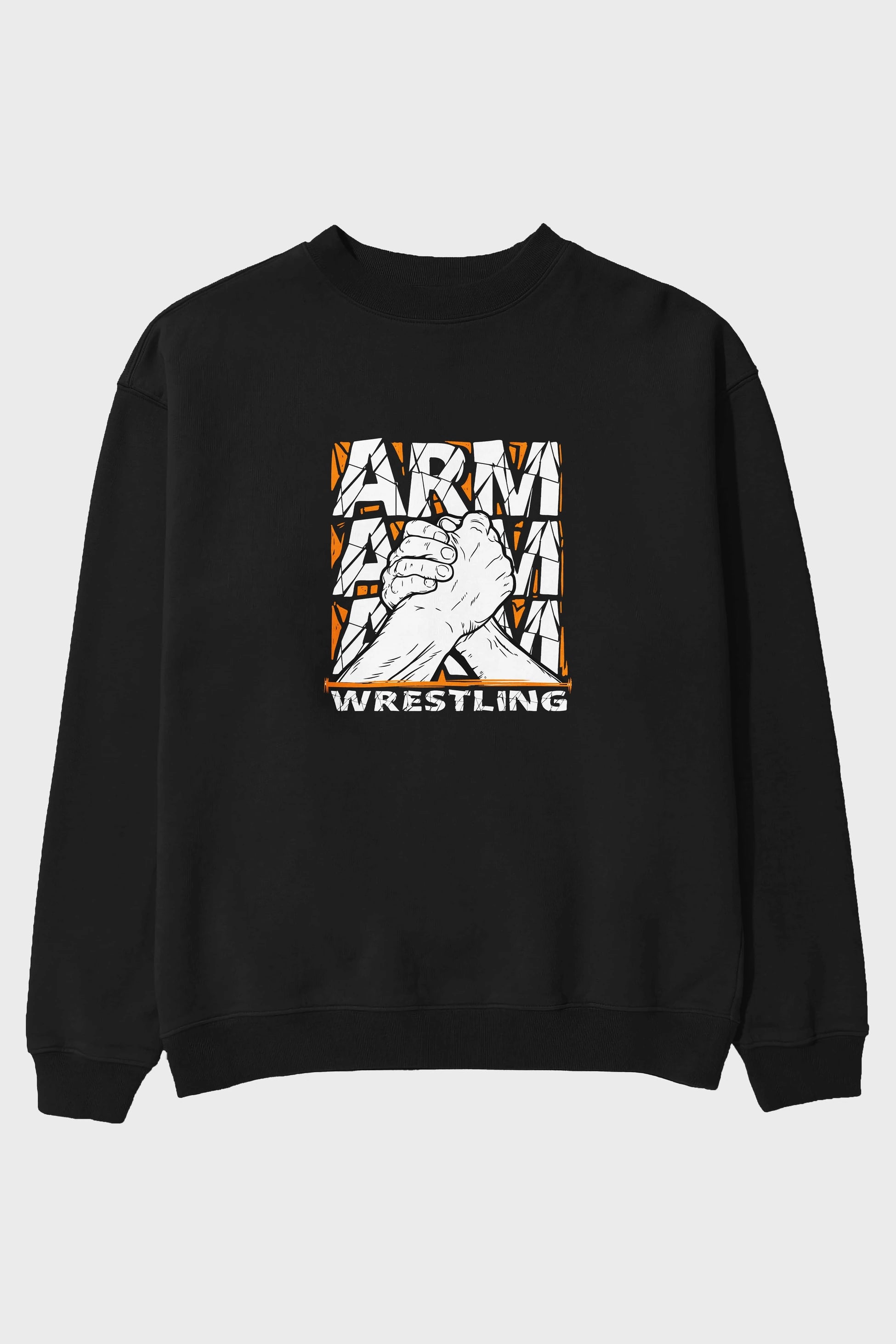 Arm Wrestling Ön Baskılı Oversize Sweatshirt Erkek Kadın Unisex