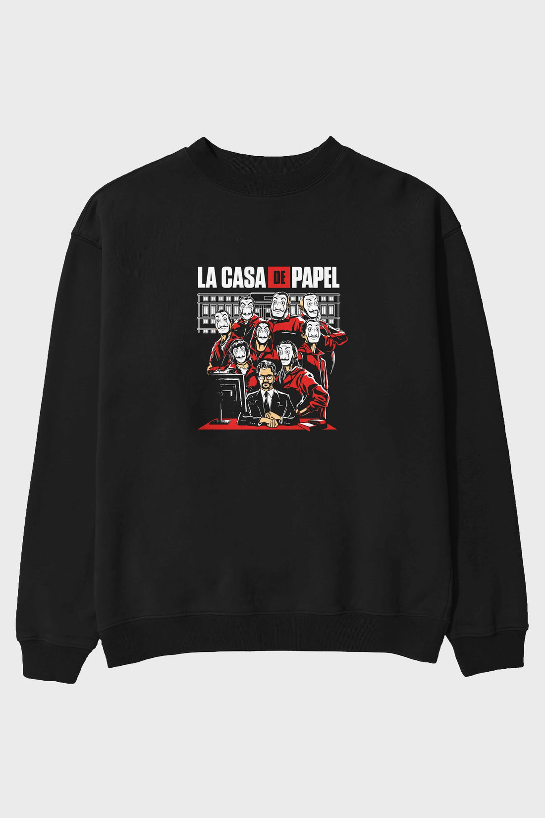 La Casa De Papel (5) Ön Baskılı Oversize Sweatshirt Erkek Kadın Unisex