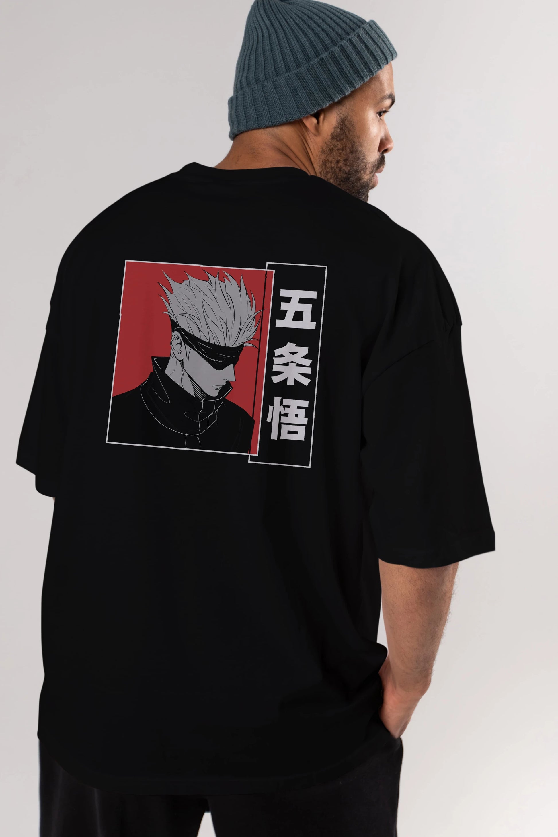 JUJUTSU KAISEN 2 Anime Arka Baskılı Oversize t-shirt Erkek Kadın Unisex