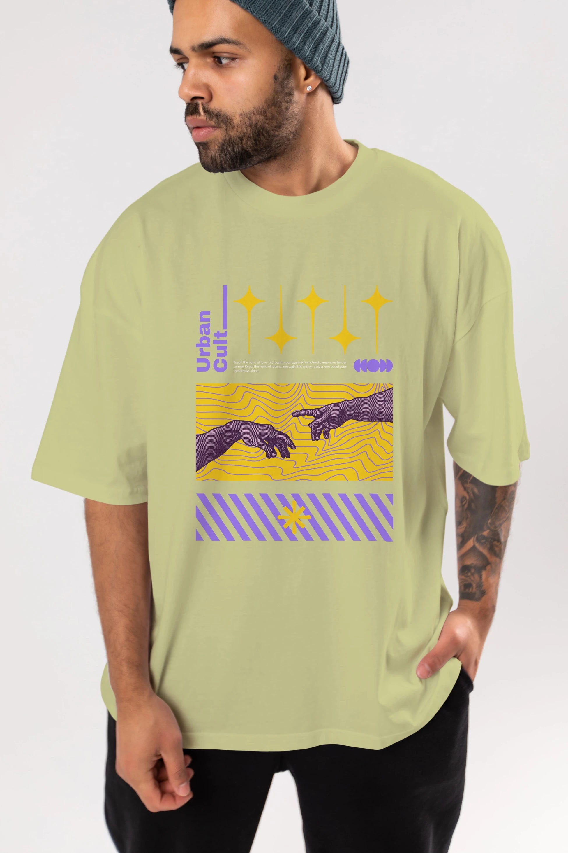 Urban Cult Ön Baskılı Oversize t-shirt Erkek Kadın Unisex