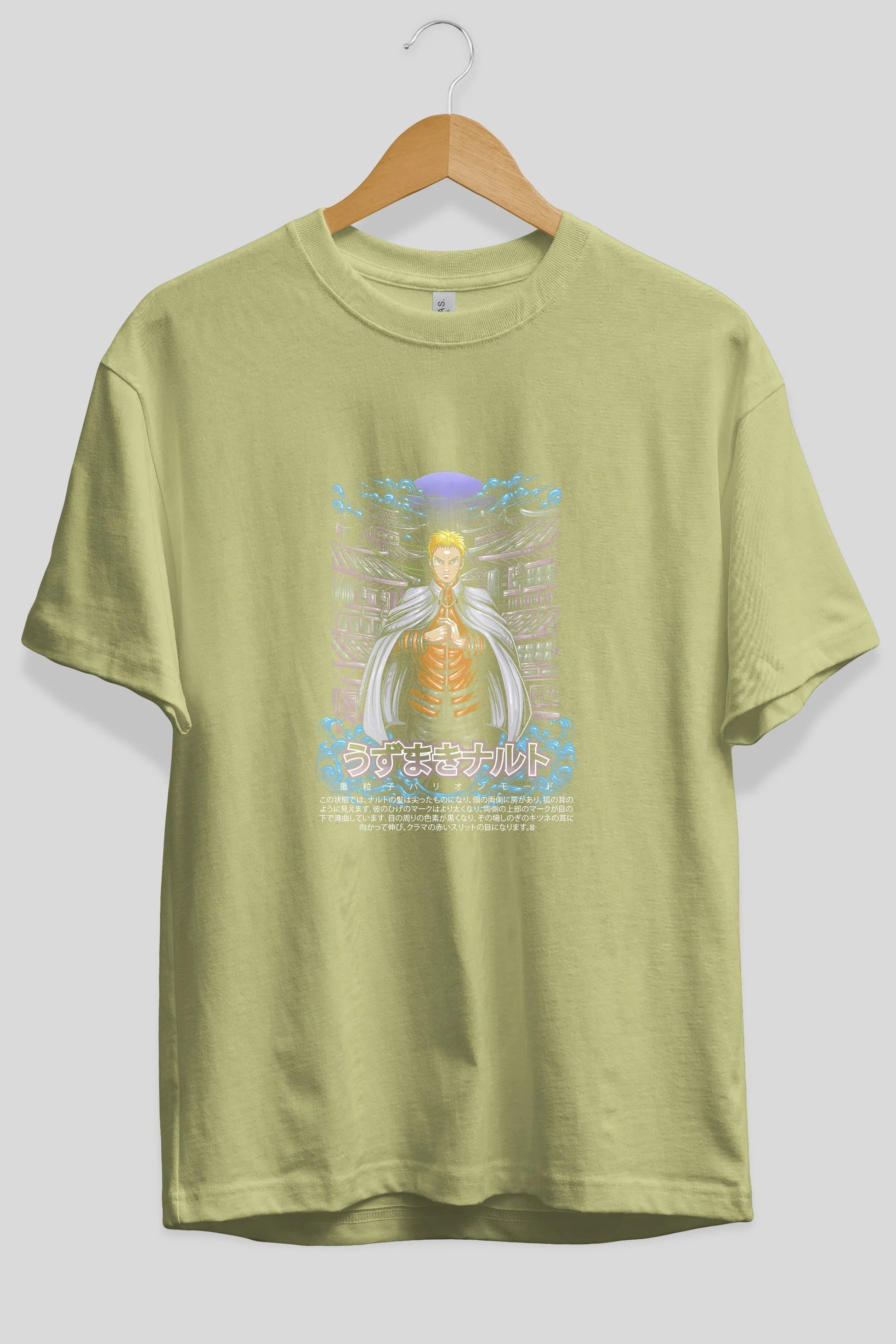 NARUTO (8) Anime Ön Baskılı Oversize t-shirt %100 pamuk Erkek Kadın Unisex