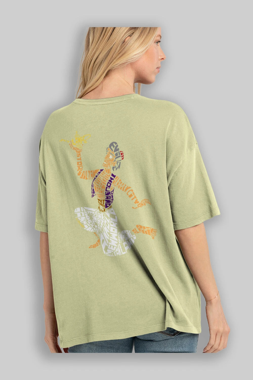 Aladdin Arka Baskılı Oversize t-shirt %100 pamuk Erkek Kadın Unisex