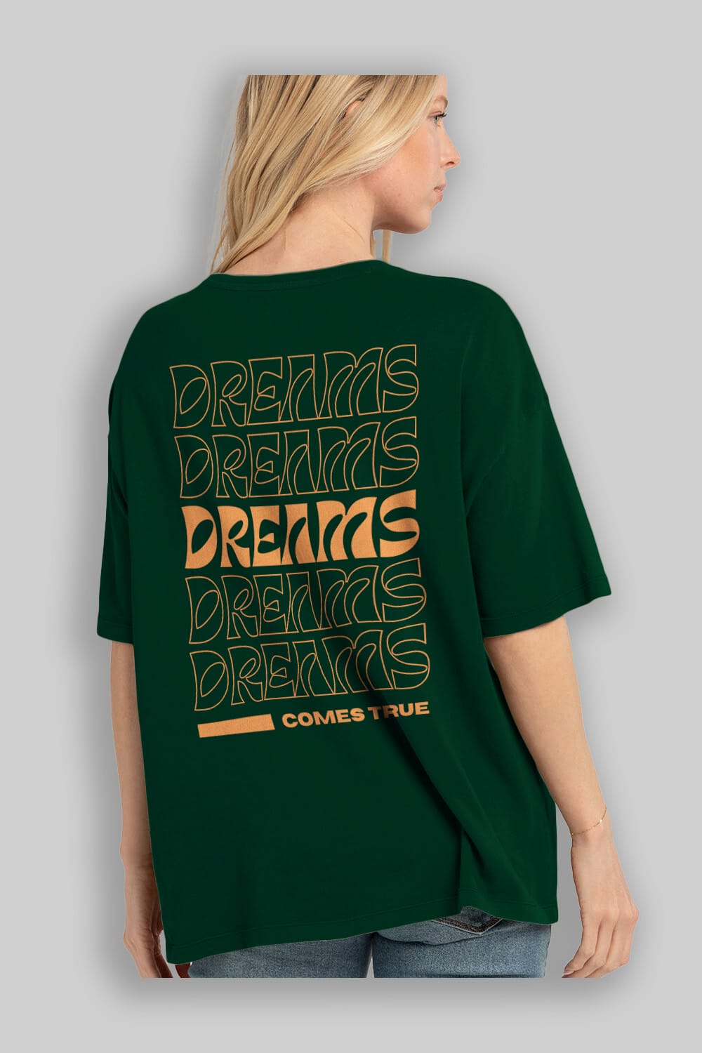 Dreams Yazılı Arka Baskılı Oversize t-shirt Erkek Kadın Unisex