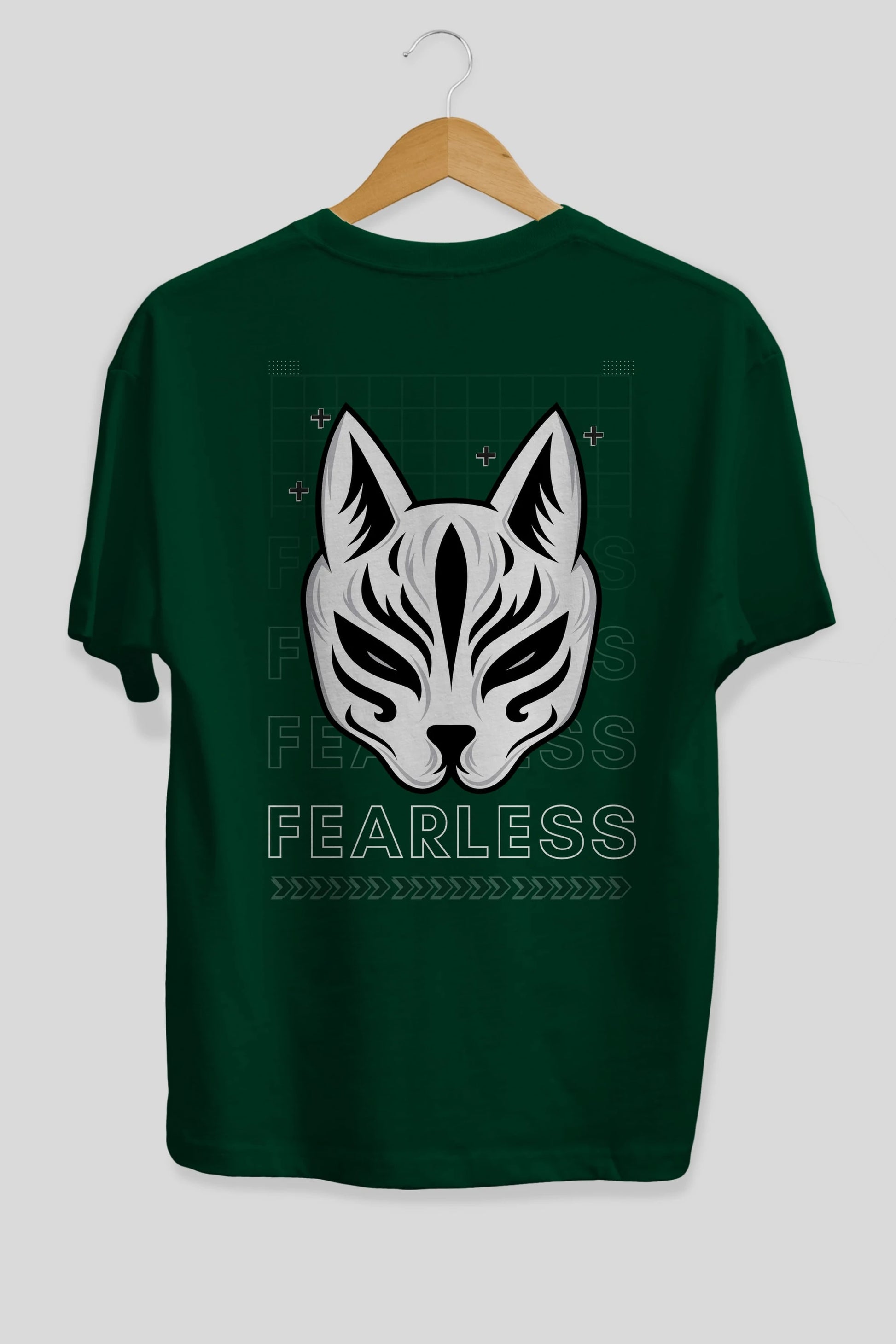 Fearless Yazılı Arka Baskılı Oversize t-shirt Erkek Kadın Unisex