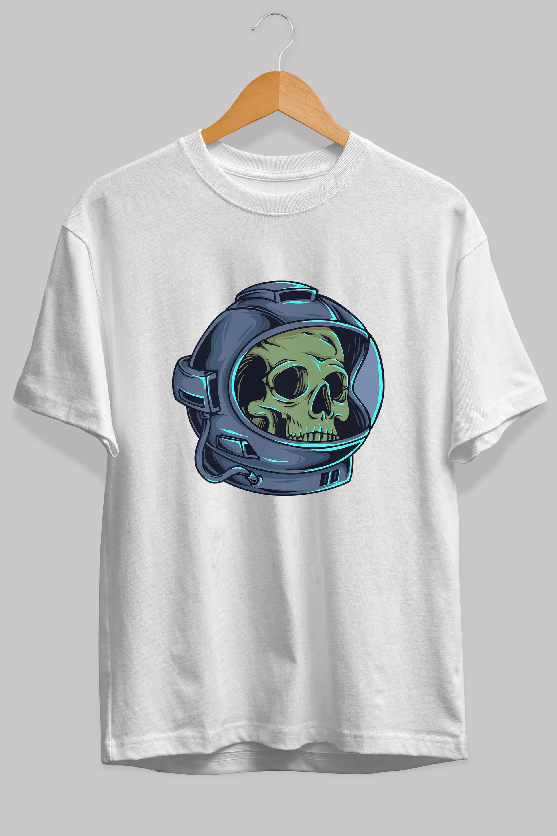 Astroskull Ön Baskılı Oversize t-shirt Erkek Kadın Unisex