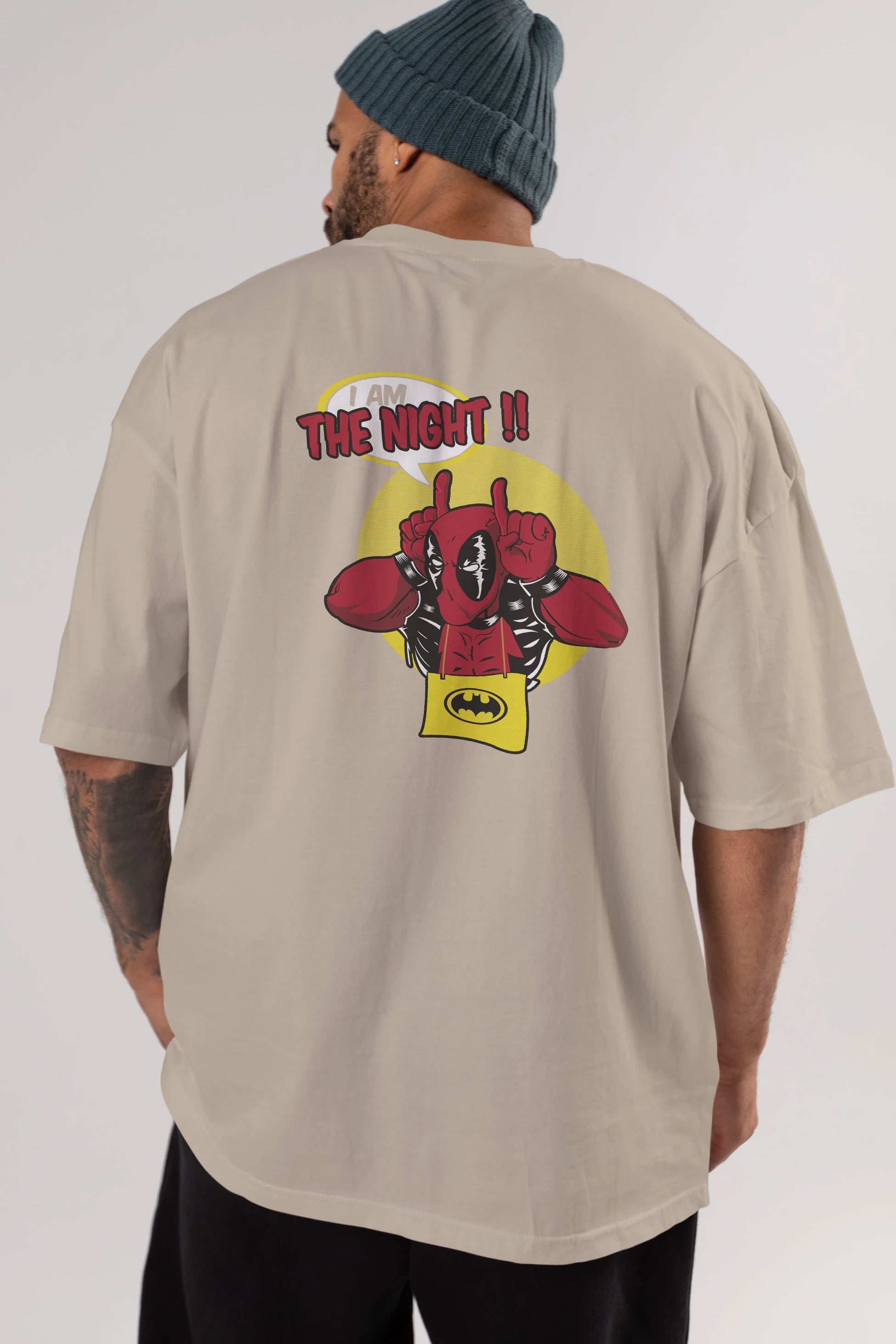 Deadpool (1) Arka Baskılı Oversize t-shirt Erkek Kadın Unisex %100 Pamuk Bisiklet Yaka tişort