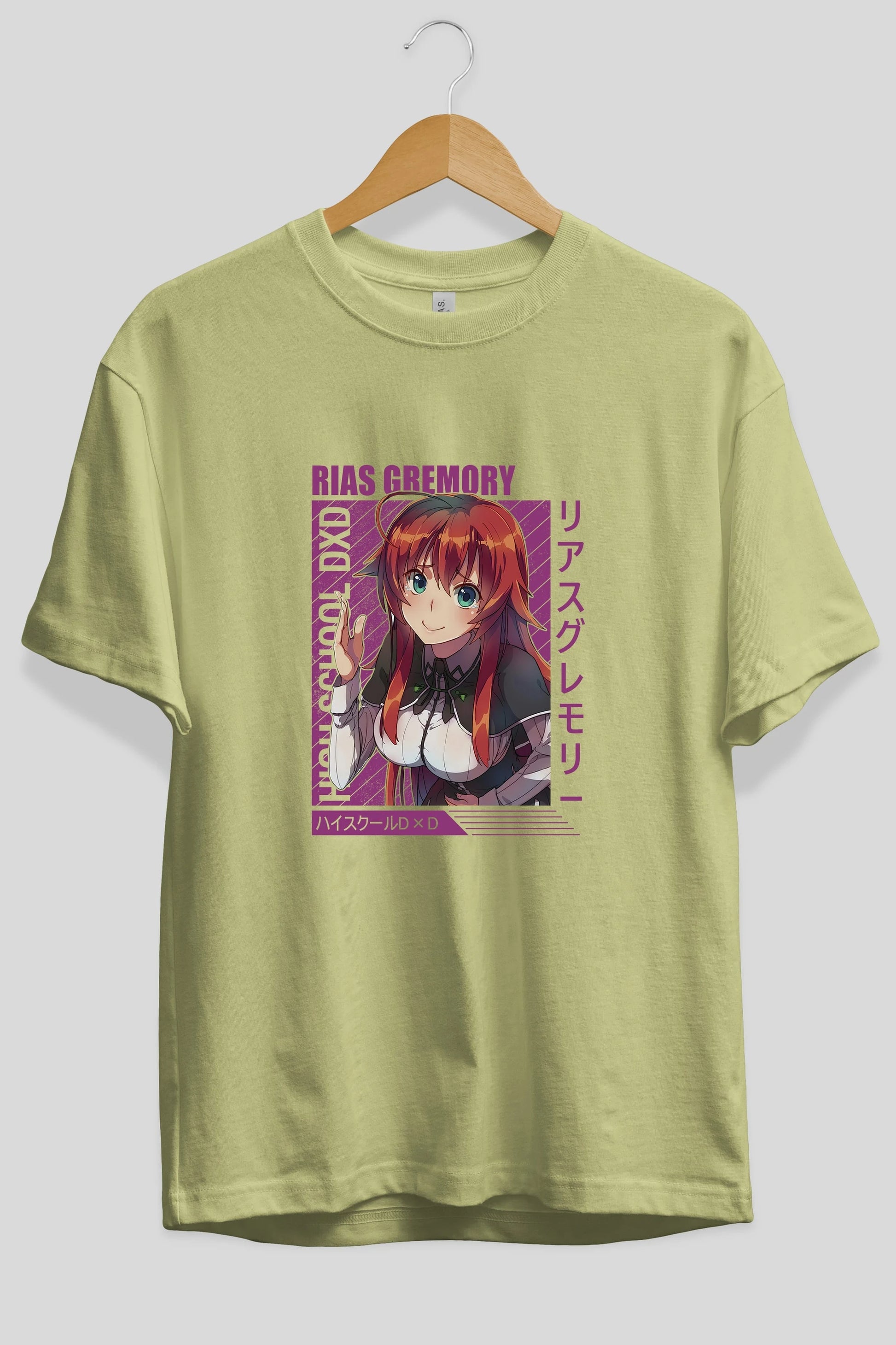 Rias Gremory 10 Anime Ön Baskılı Oversize t-shirt %100 pamuk Erkek Kadın Unisex