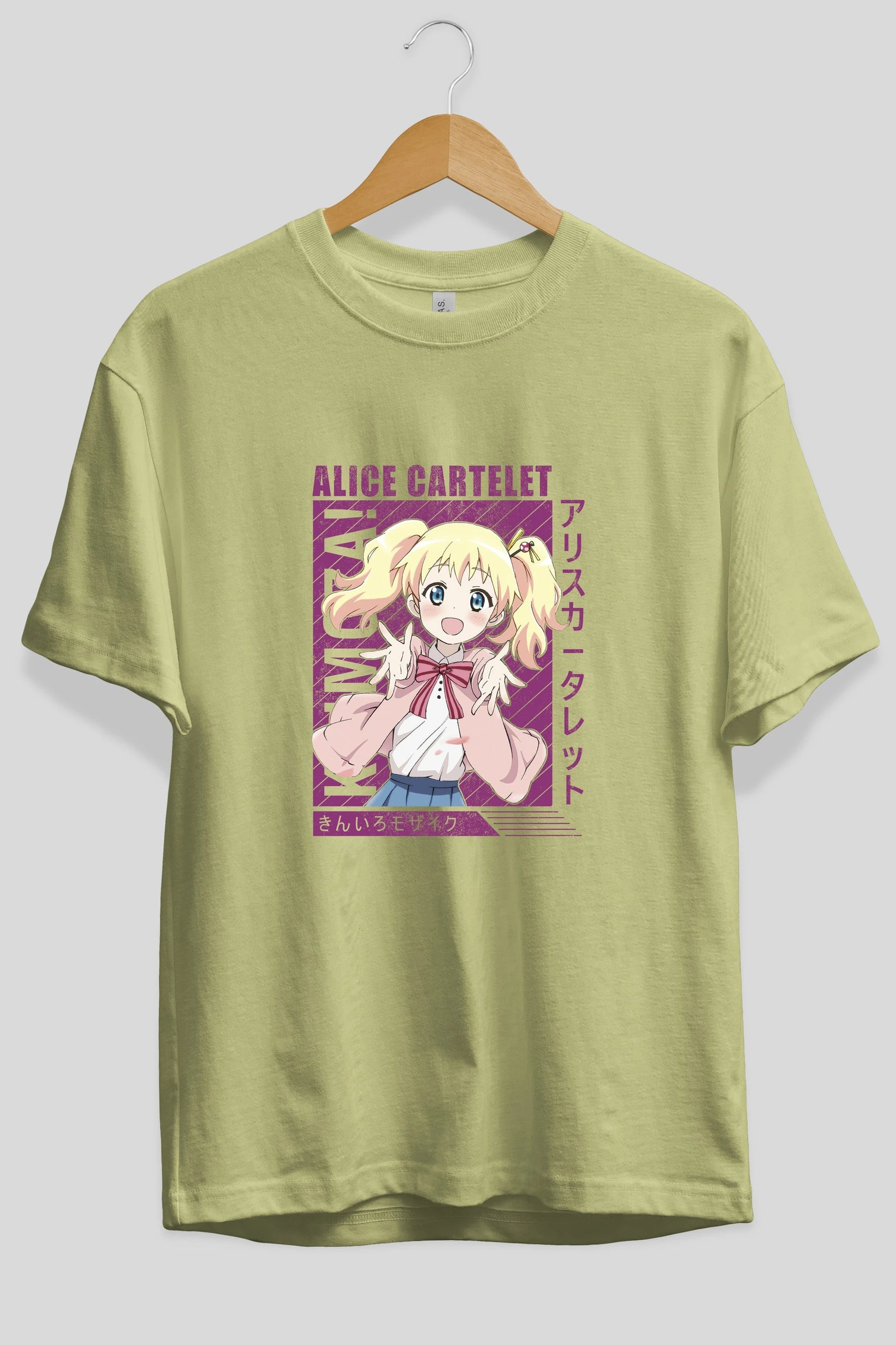 Alice Cartelet 12 Anime Ön Baskılı Oversize t-shirt %100 pamuk Erkek Kadın Unisex