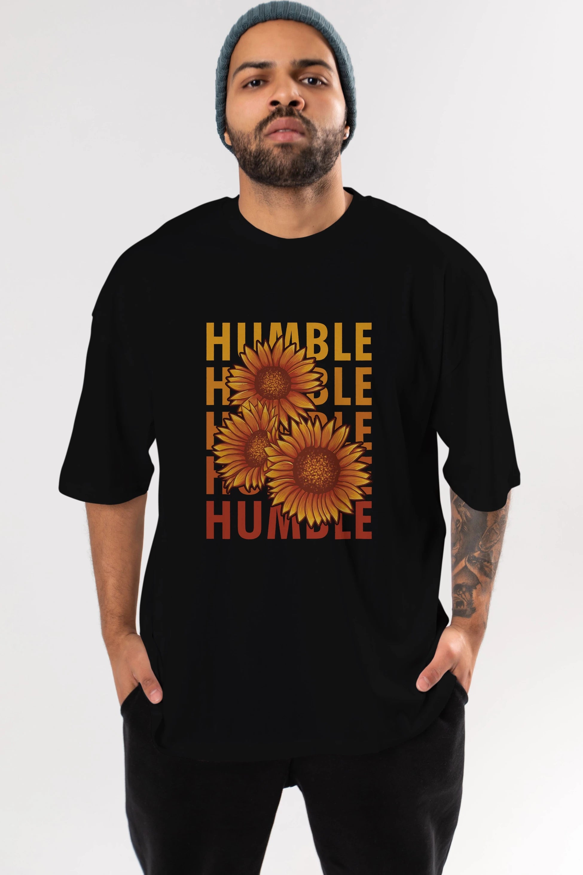 Humble 2 Ön Baskılı Oversize t-shirt Erkek Kadın Unisex