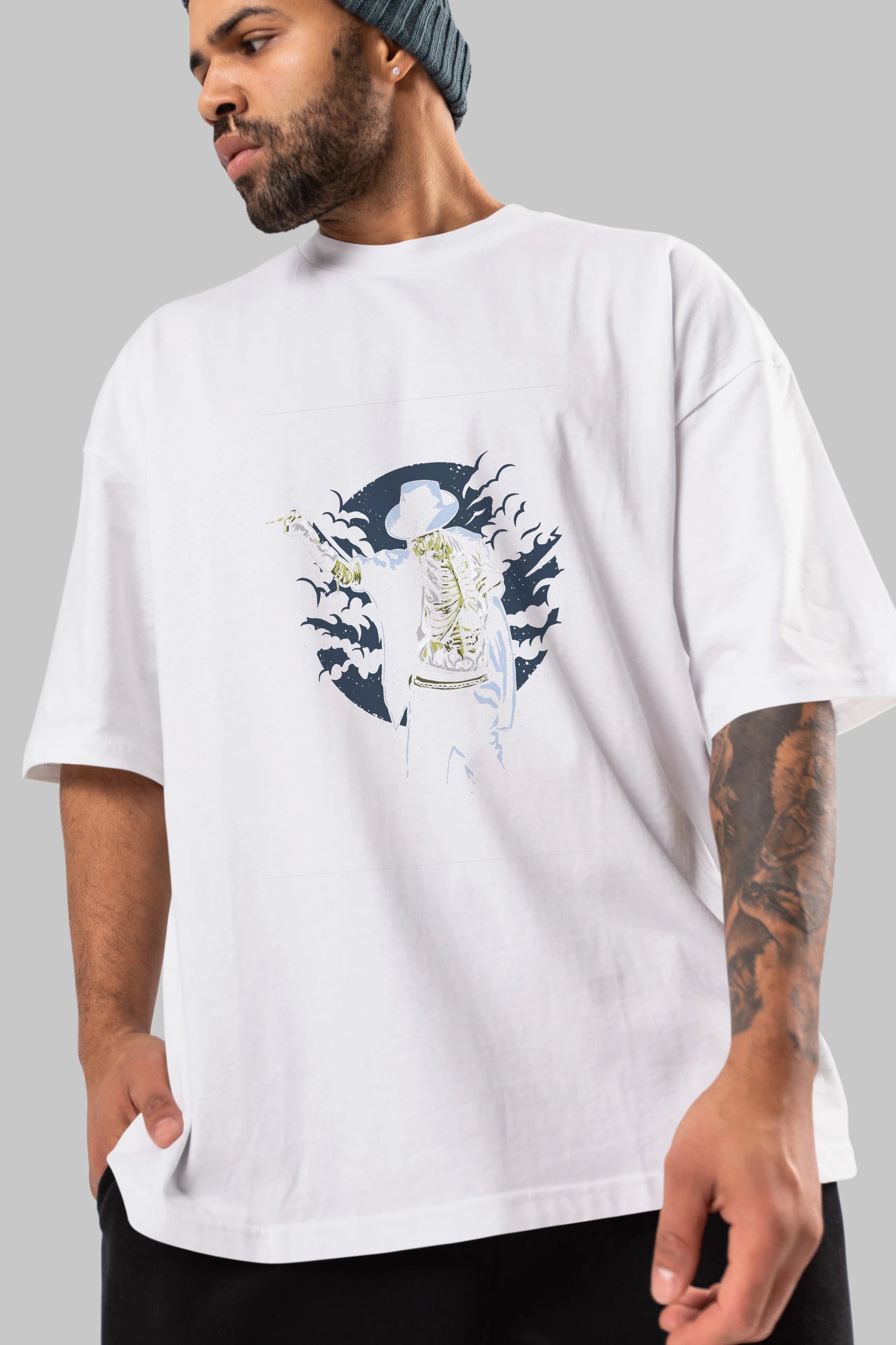 Zombie Pop Ön Baskılı Oversize t-shirt Erkek Kadın Unisex %100 Pamuk tişort
