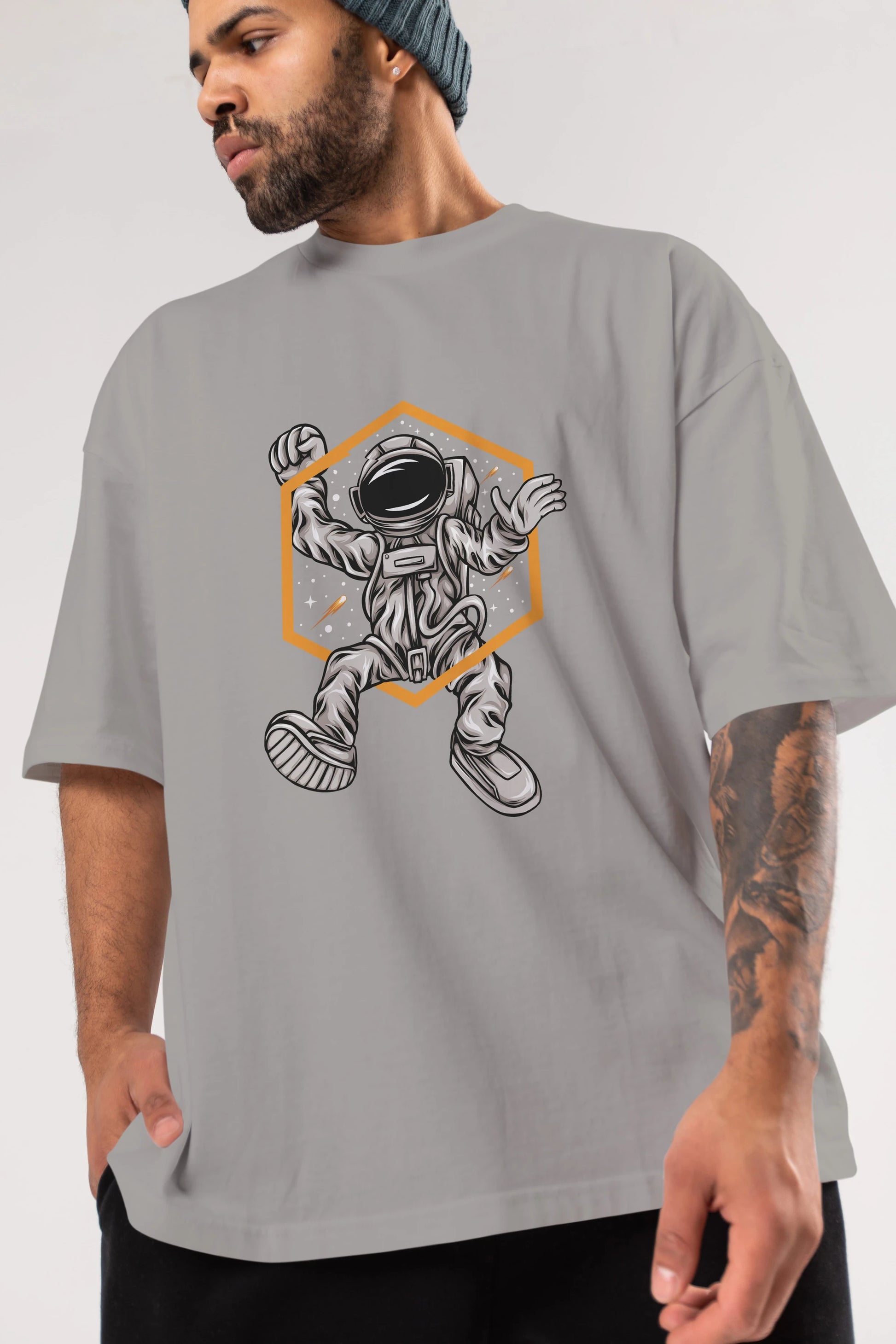Astrofun Ön Baskılı Oversize t-shirt Erkek Kadın Unisex