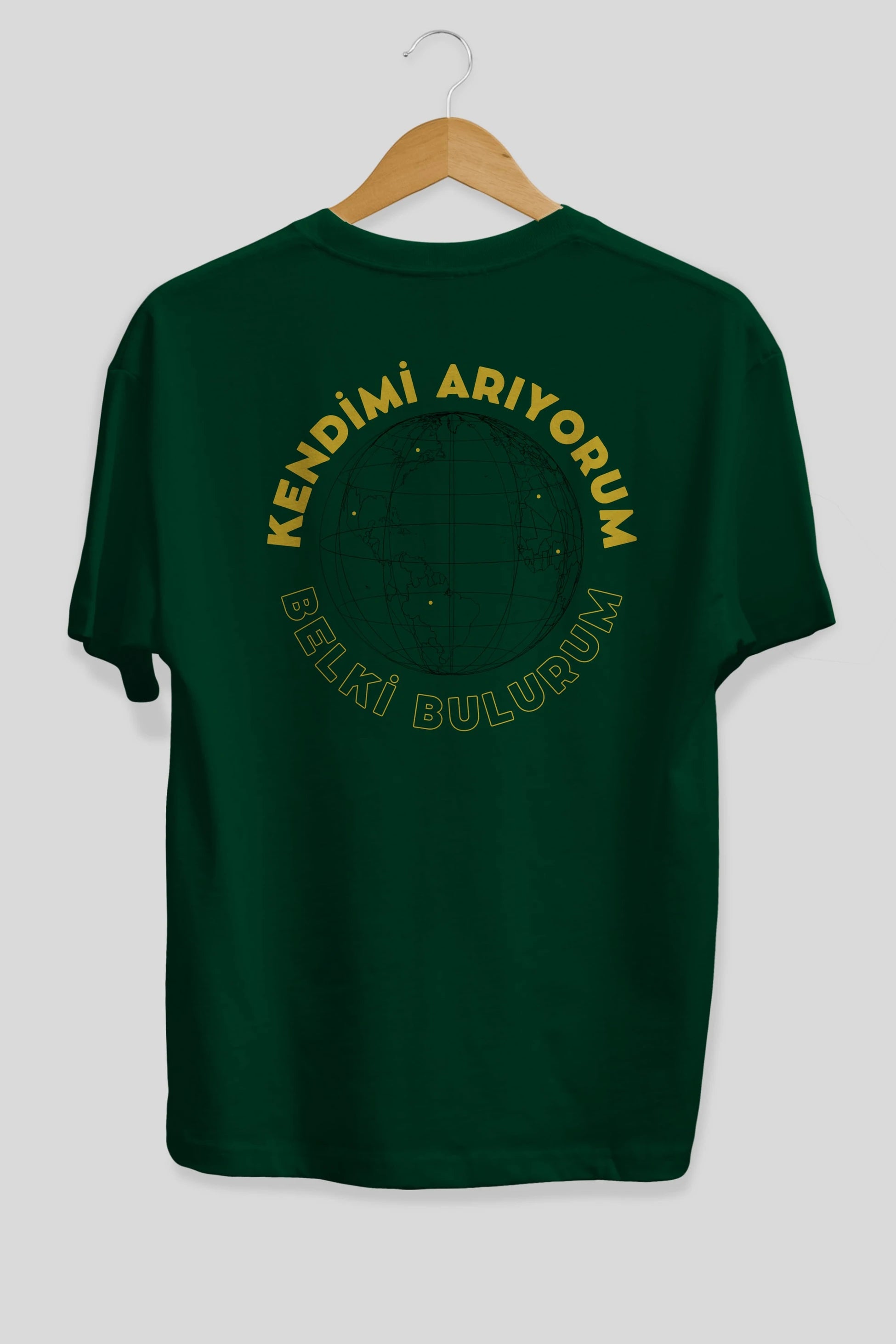 Kendimi Arıyorum Yazılı Arka Baskılı Oversize t-shirt Erkek Kadın Unisex