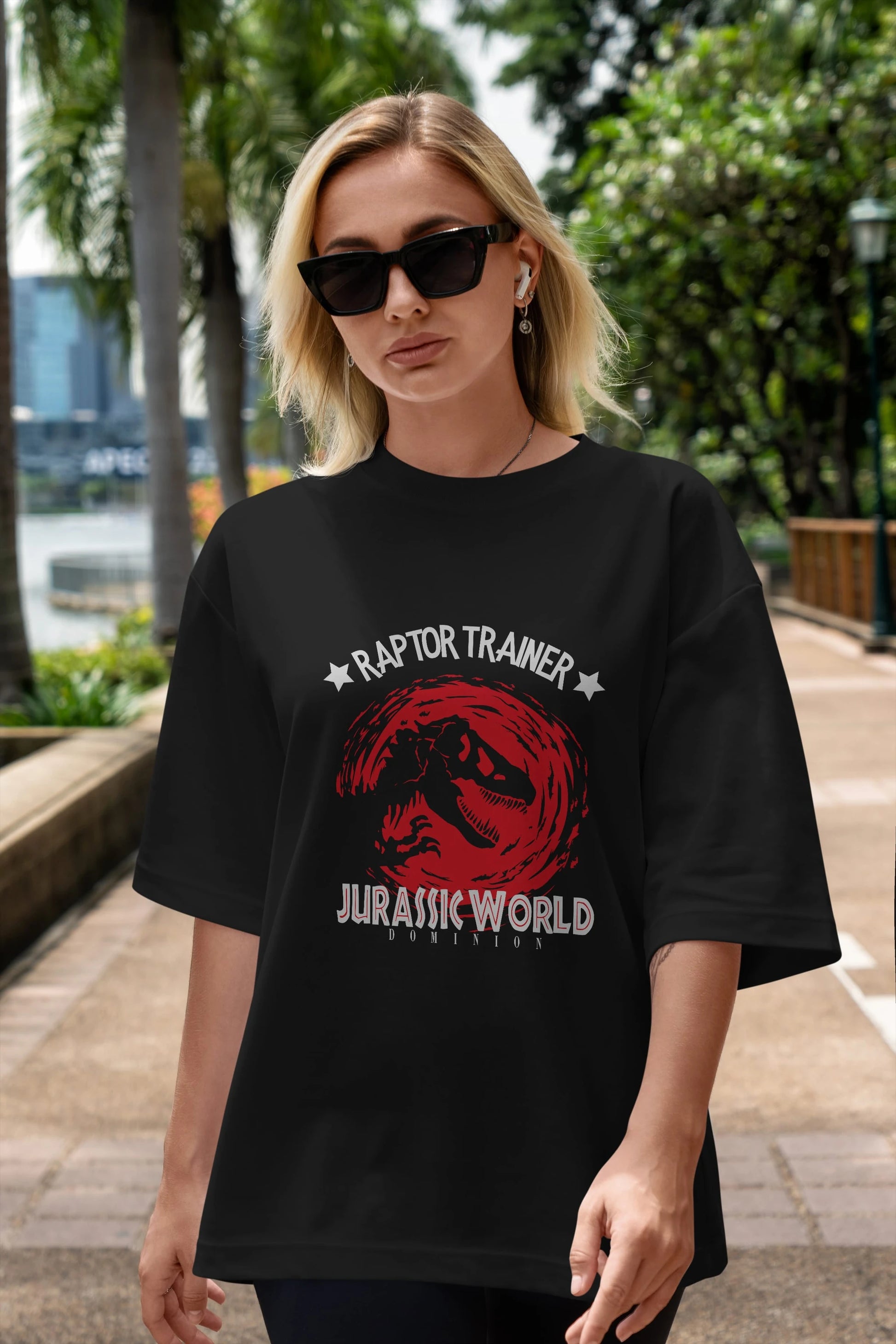 Jurassic Park (3) Ön Baskılı Oversize t-shirt Erkek Kadın Unisex %100 Pamuk Bisiklet Yaka tişort