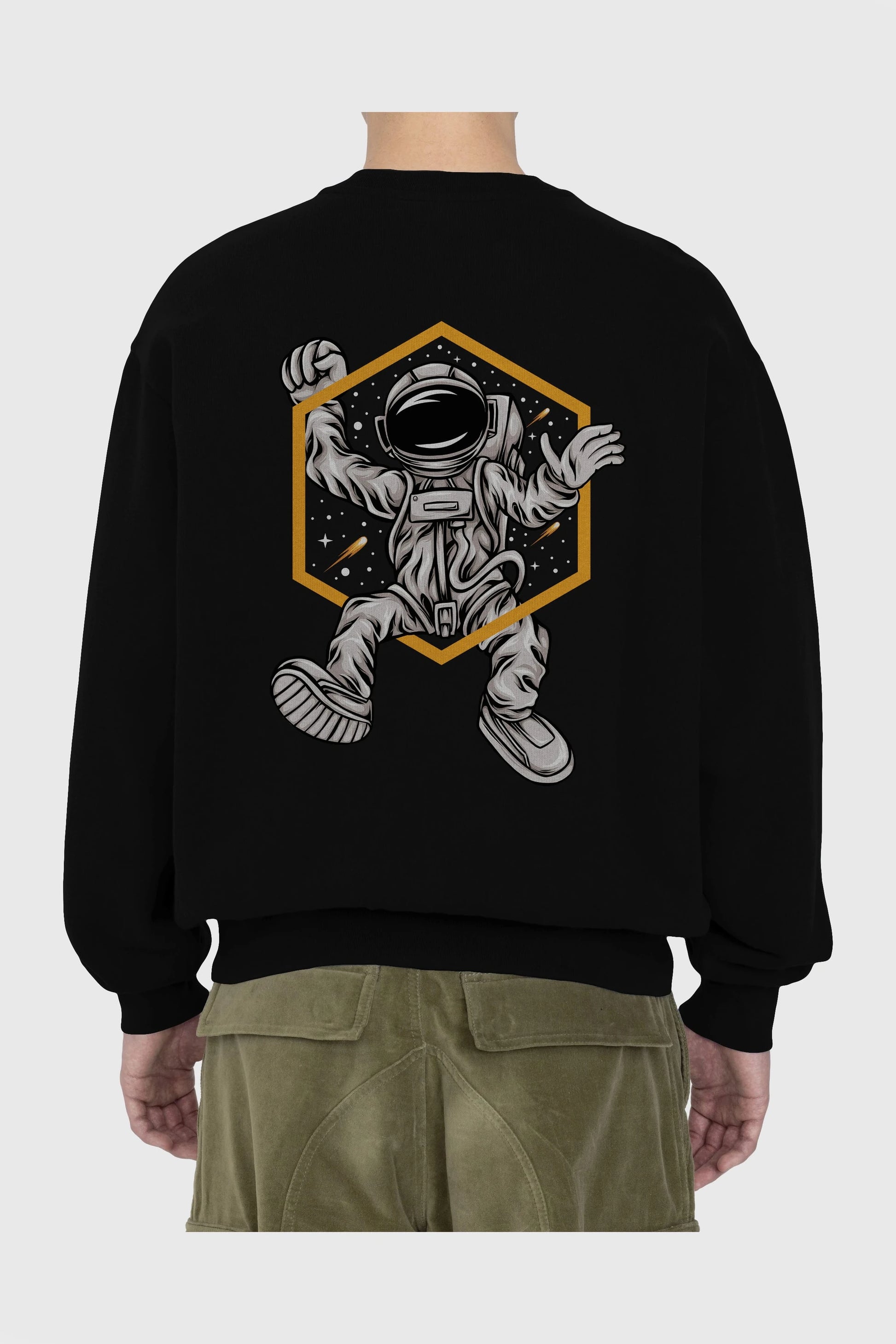 Astrofun Arka Baskılı Oversize Sweatshirt Erkek Kadın Unisex