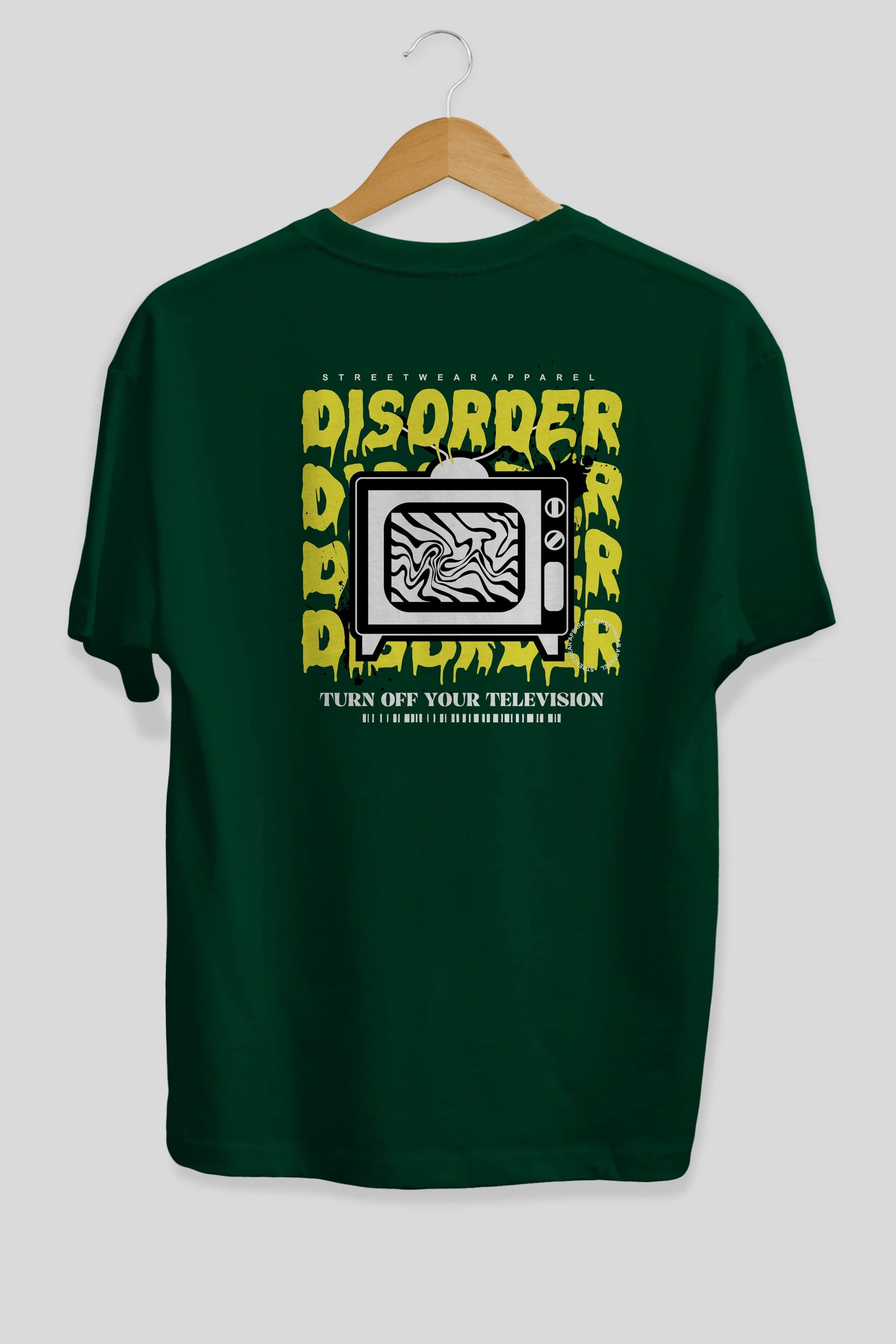 Disorder Streetwear Arka Baskılı Oversize t-shirt Erkek Kadın Unisex