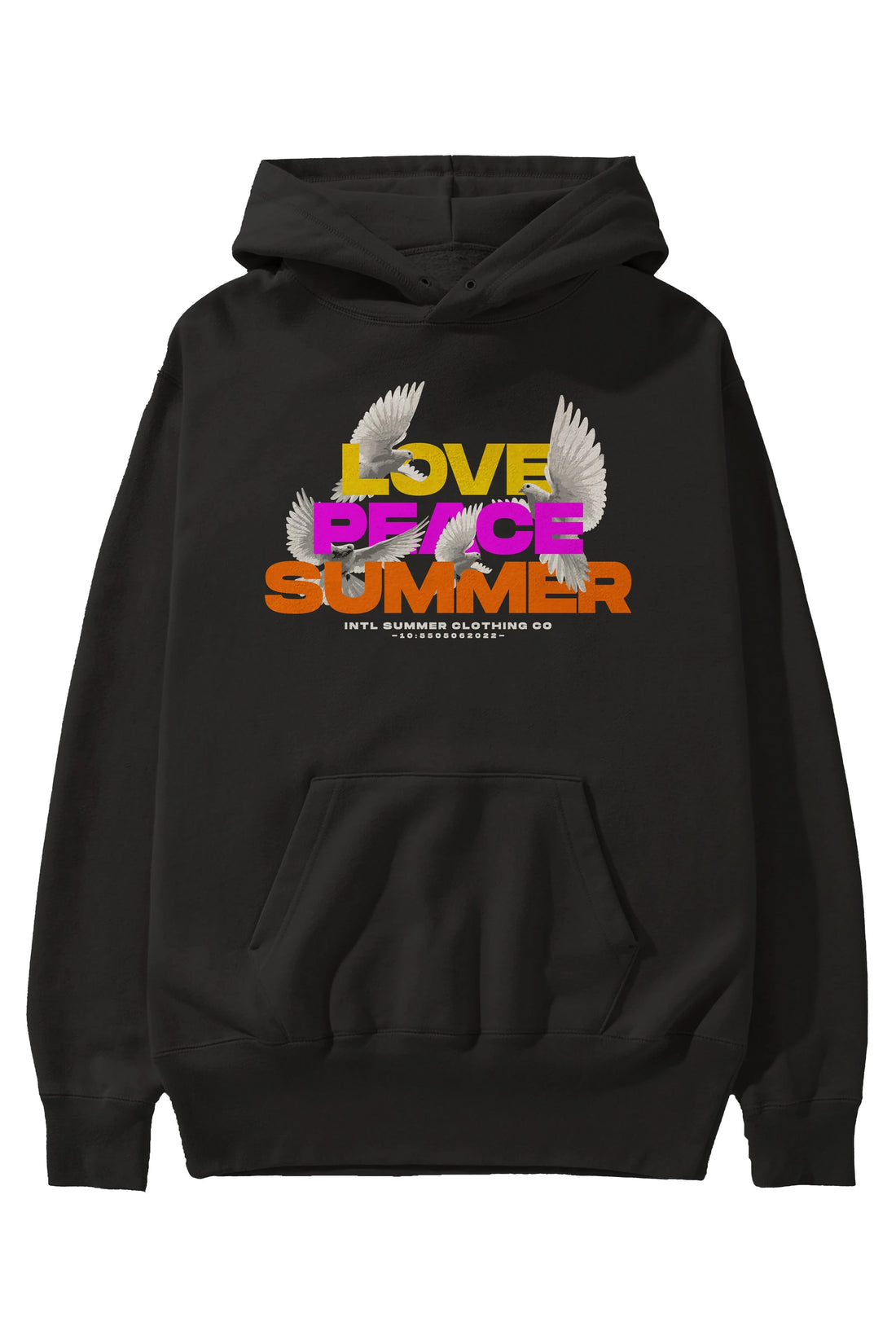 Love Peace Summer Ön Baskılı Hoodie Oversize Kapüşonlu Sweatshirt Erkek Kadın Unisex