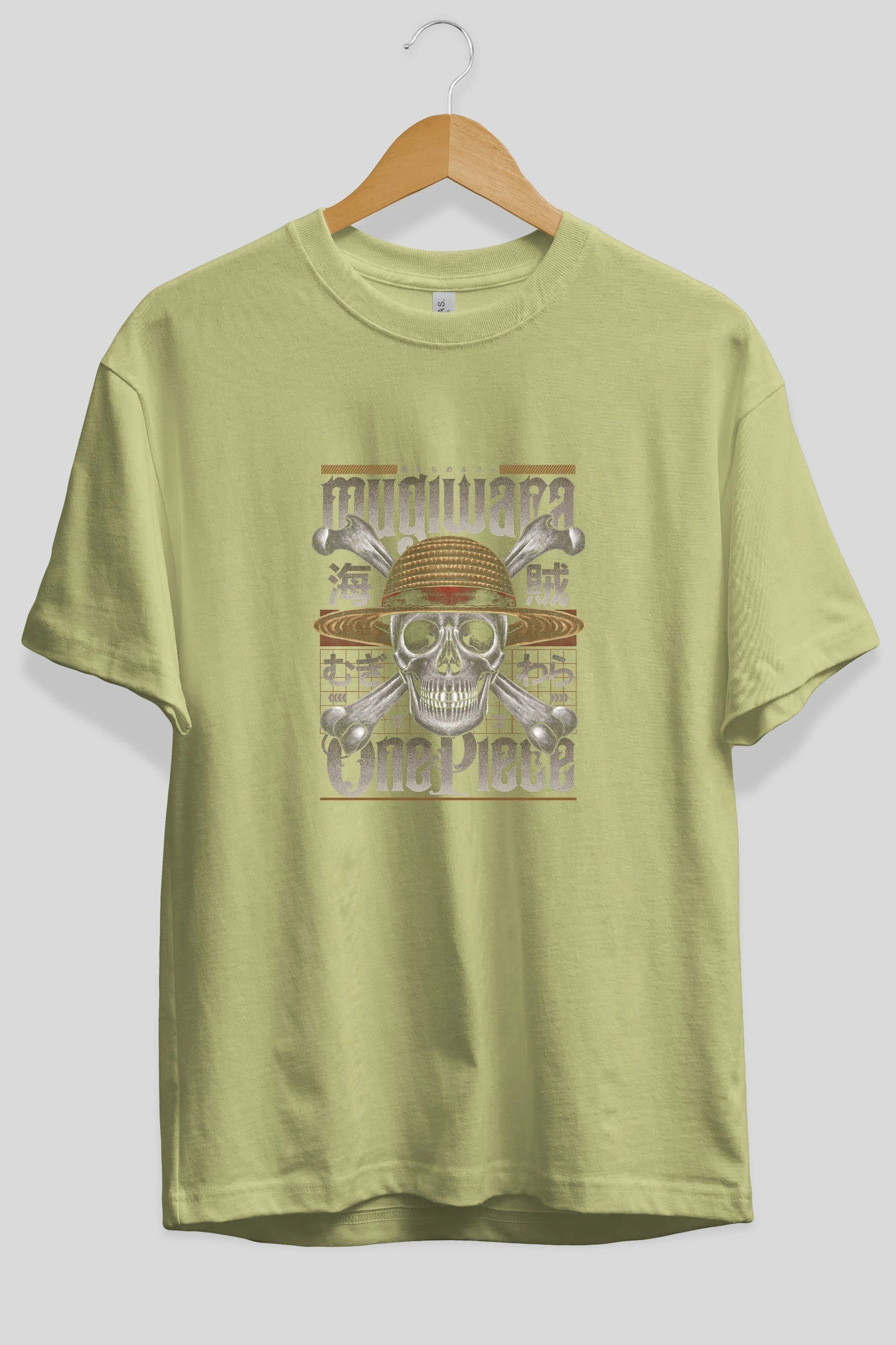 ONE PIECE (2) Anime Ön Baskılı Oversize t-shirt %100 pamuk Erkek Kadın Unisex