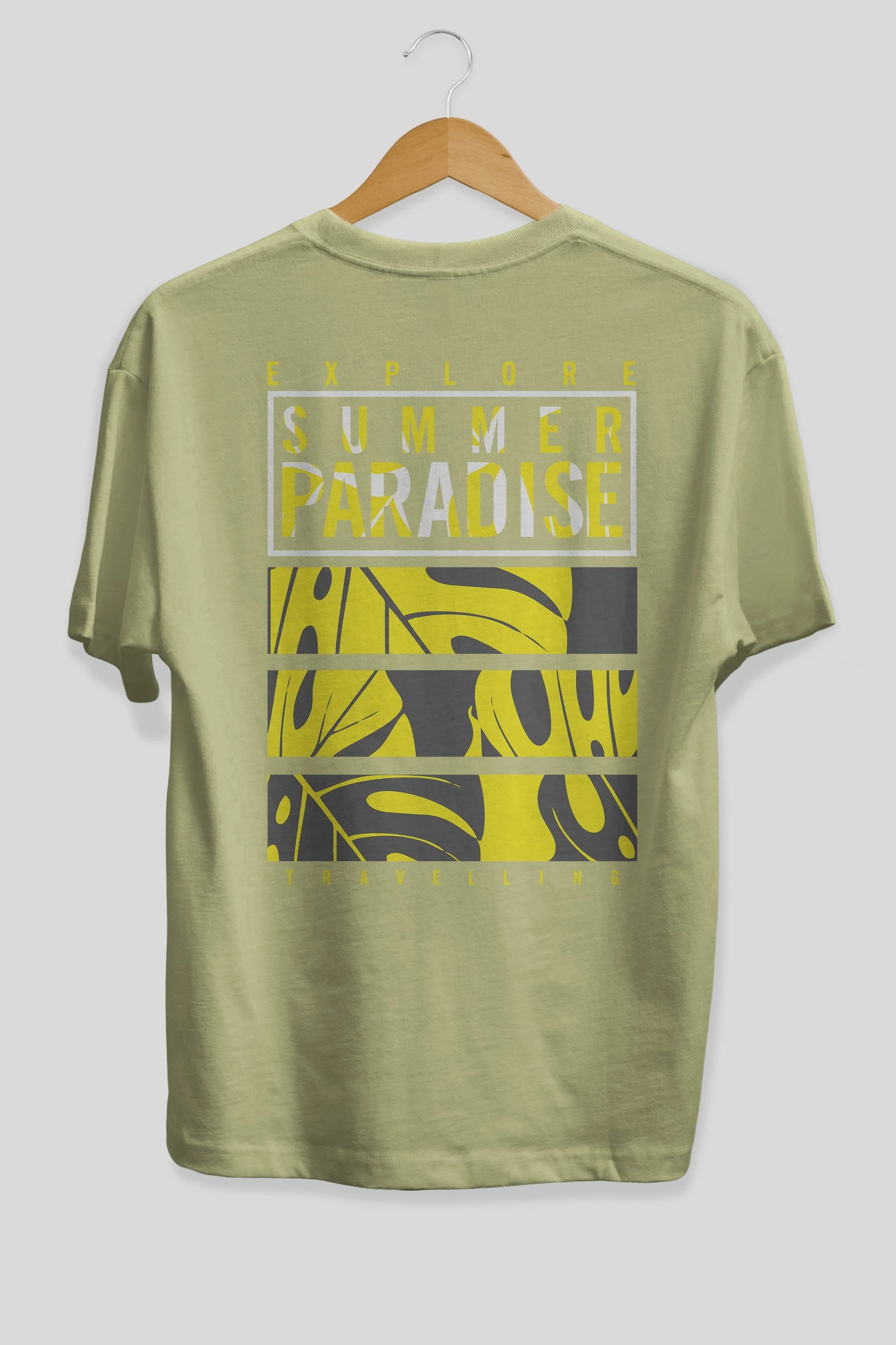 Summer Paradise Arka Baskılı Oversize t-shirt Erkek Kadın Unisex