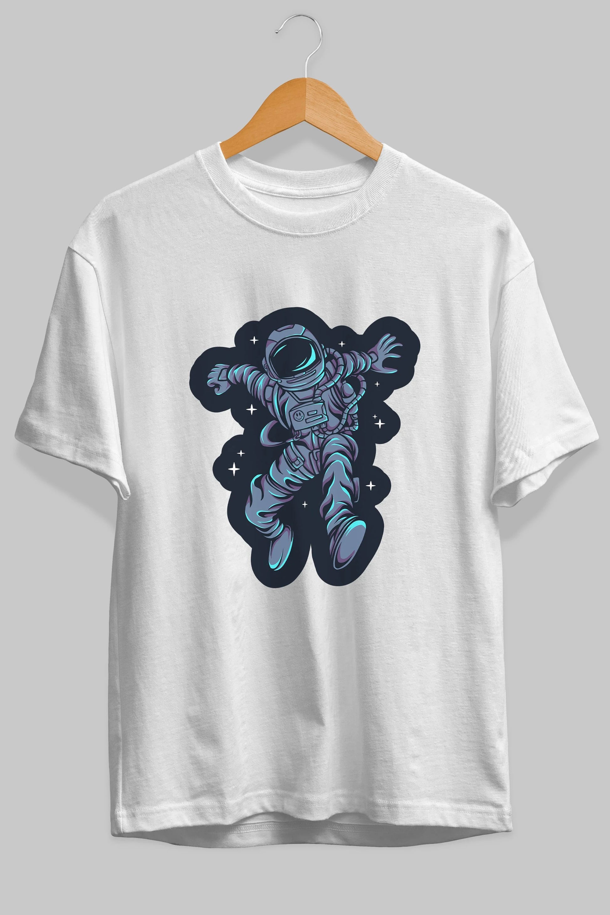 Astrostars sticker Ön Baskılı Oversize t-shirt Erkek Kadın Unisex
