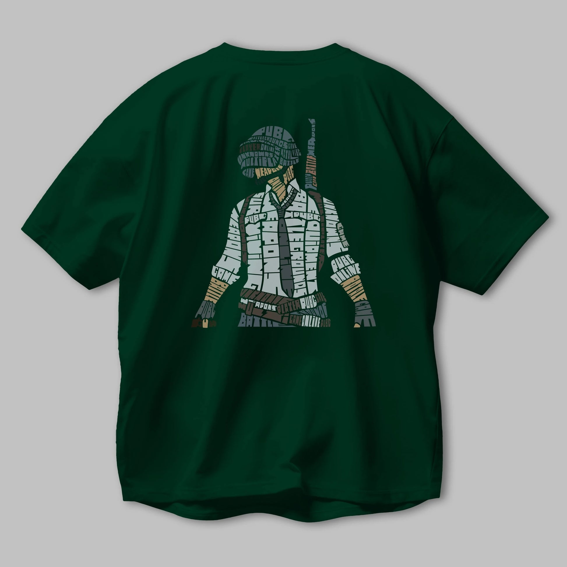 Pubg Arka Baskılı Oversize t-shirt %100 pamuk Erkek Kadın Unisex
