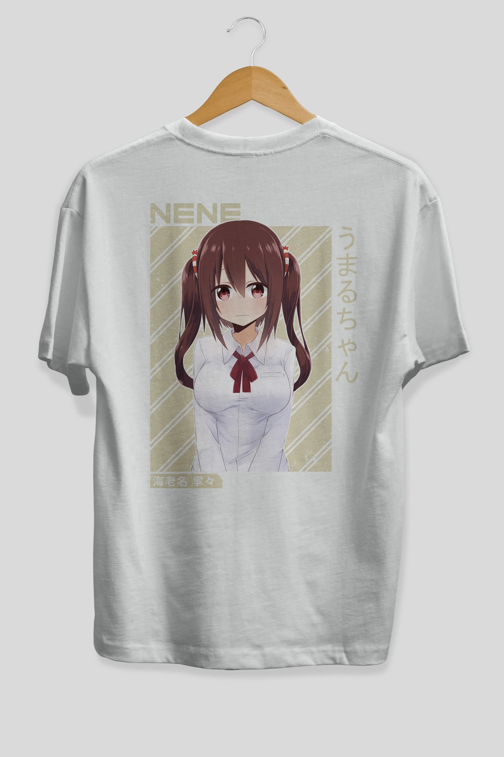 Nene Ebina 1 Anime Arka Baskılı Oversize t-shirt Erkek Kadın Unisex