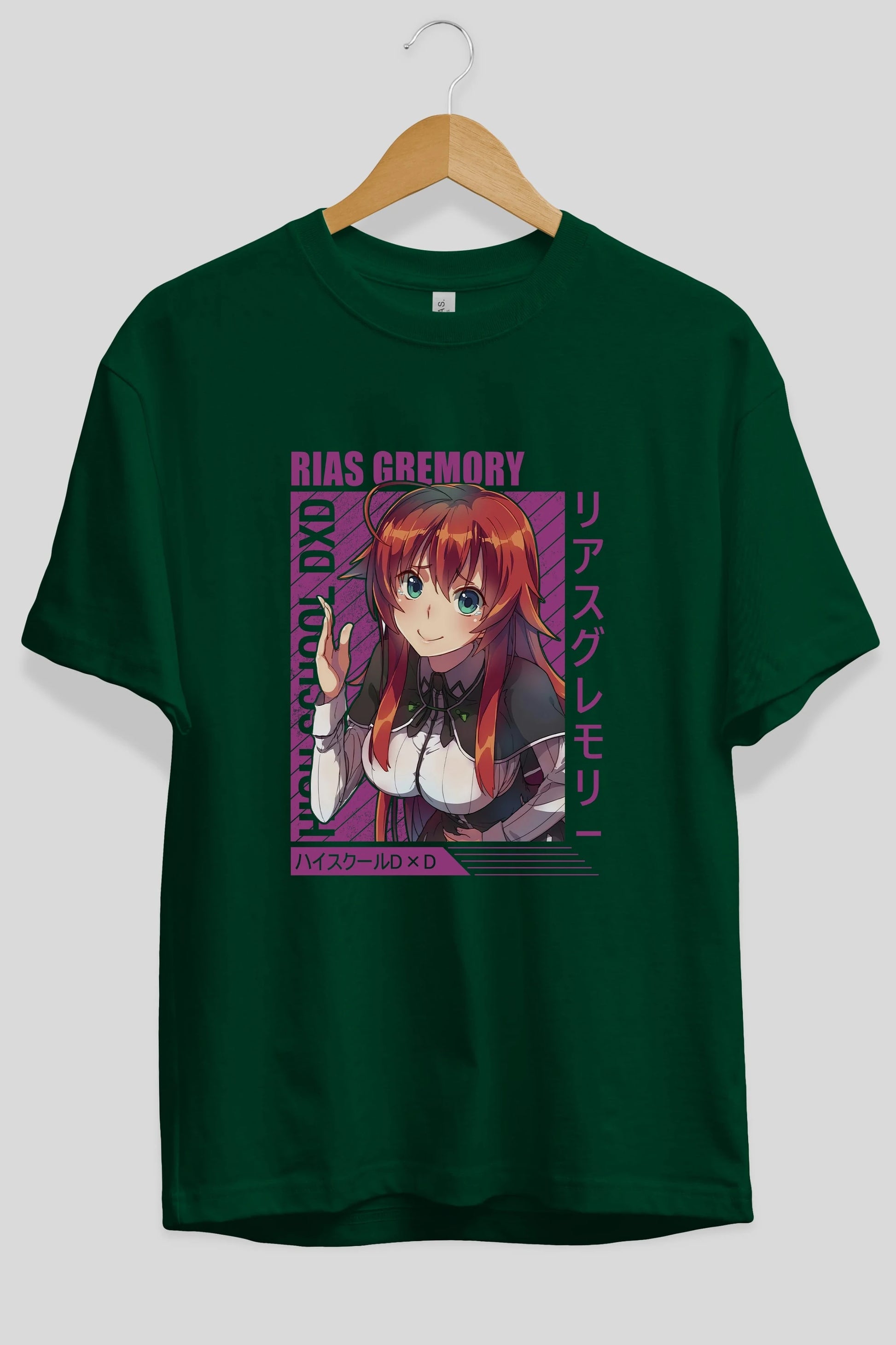 Rias Gremory 10 Anime Ön Baskılı Oversize t-shirt %100 pamuk Erkek Kadın Unisex