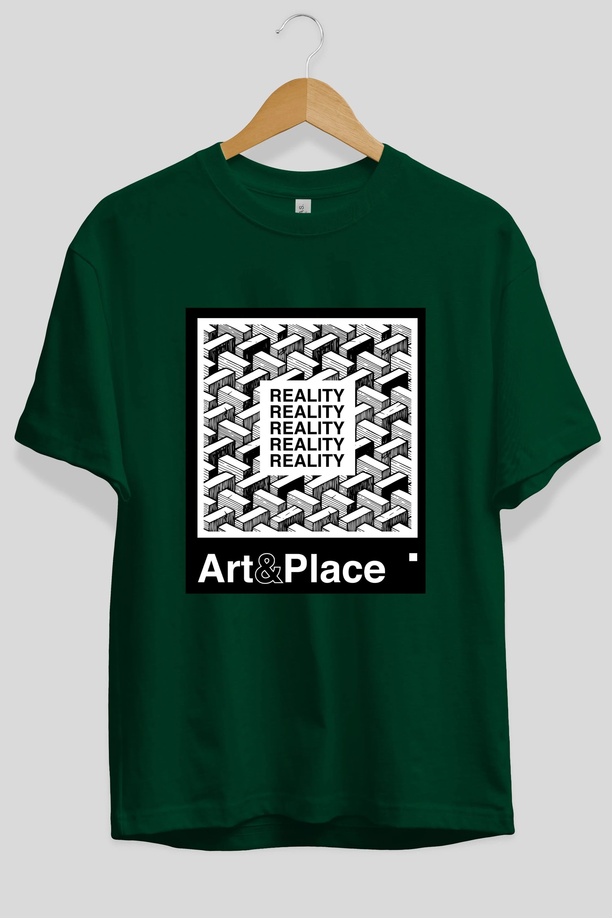 Reality Ön Baskılı Oversize t-shirt Erkek Kadın Unisex